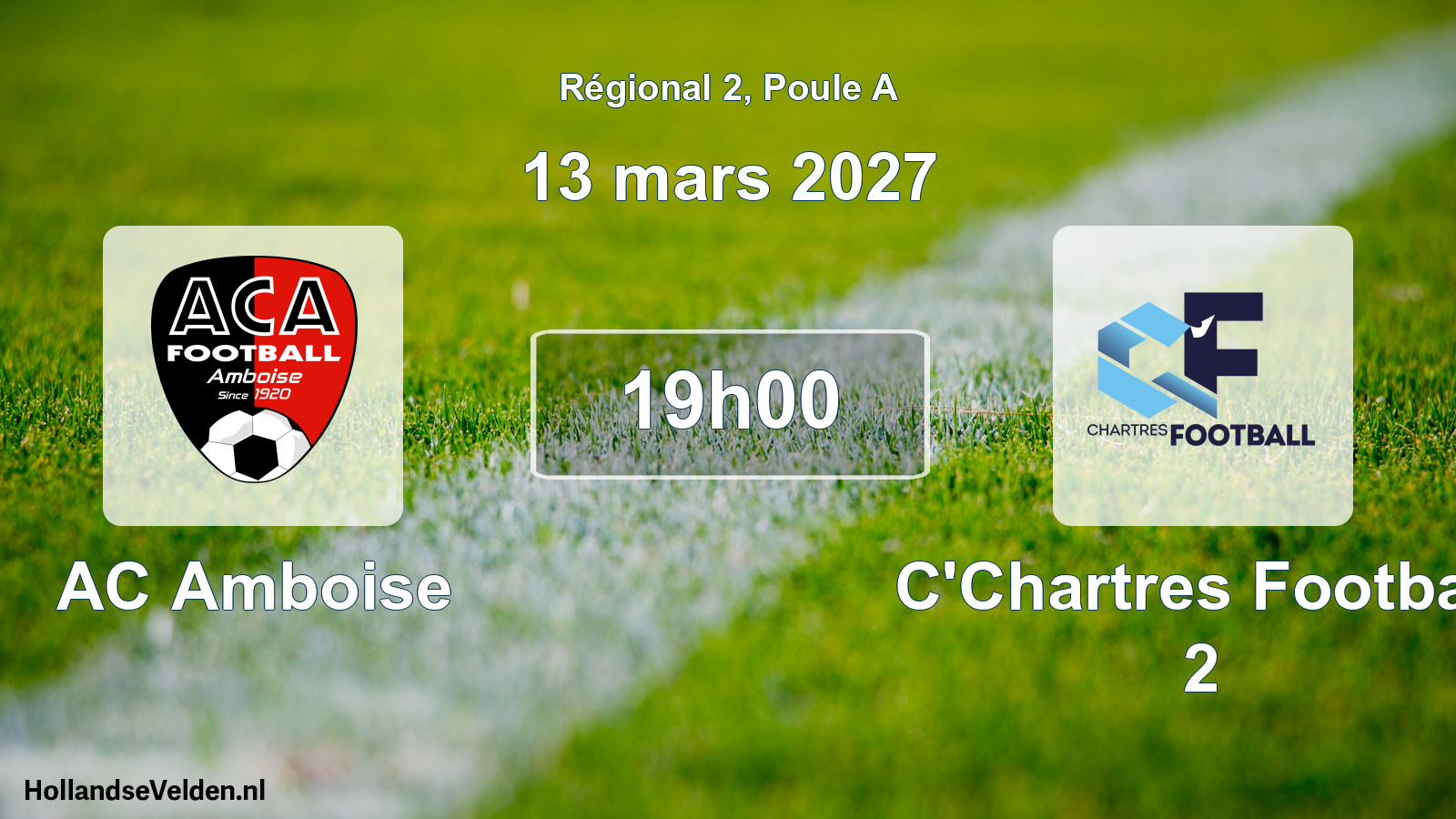 Match programmé: AC Amboise - C'Chartres Football 2 (13 mars 2027)