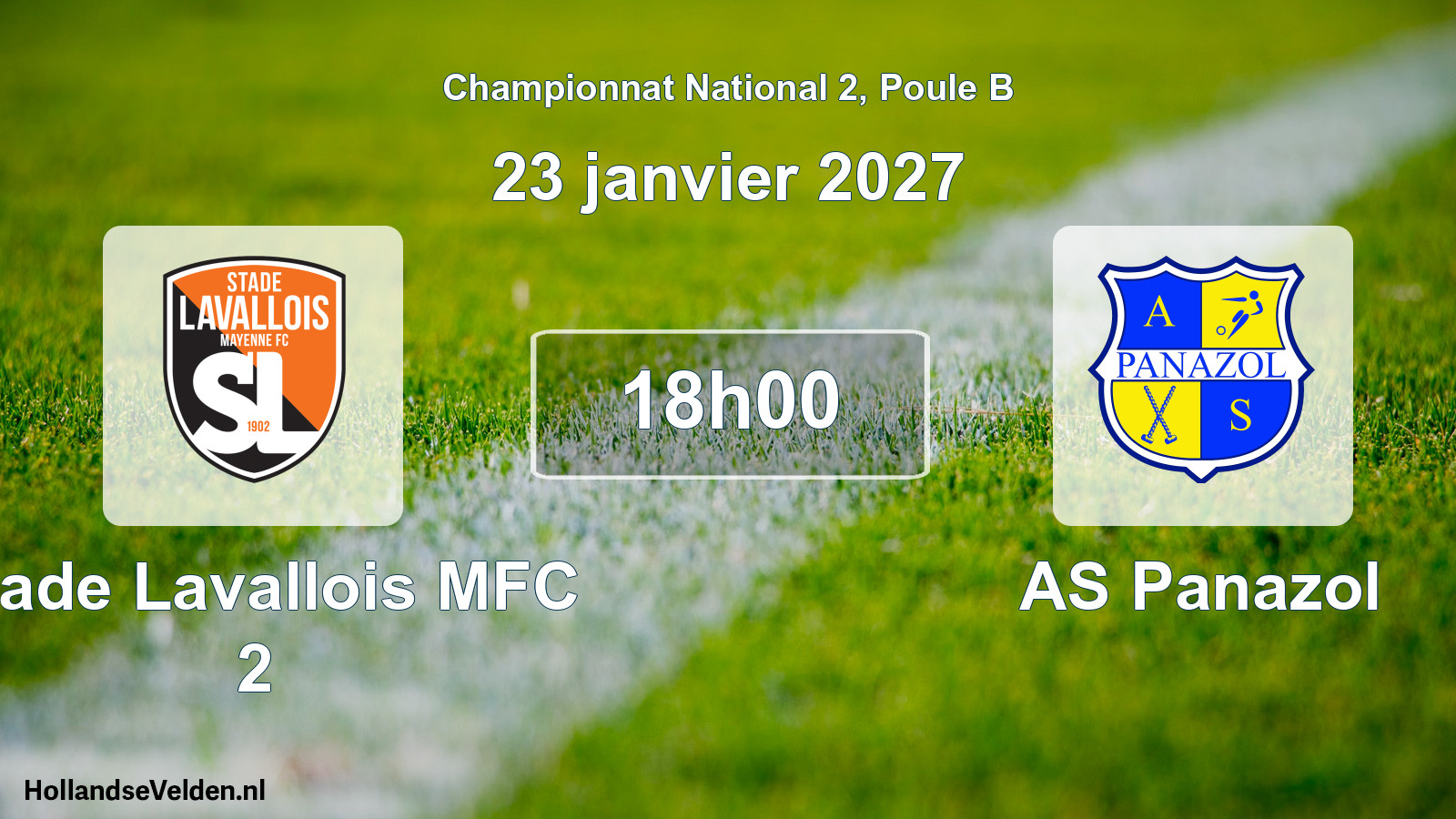 Match programmé: Stade Lavallois MFC 2 - AS Panazol (23 janvier 2027)