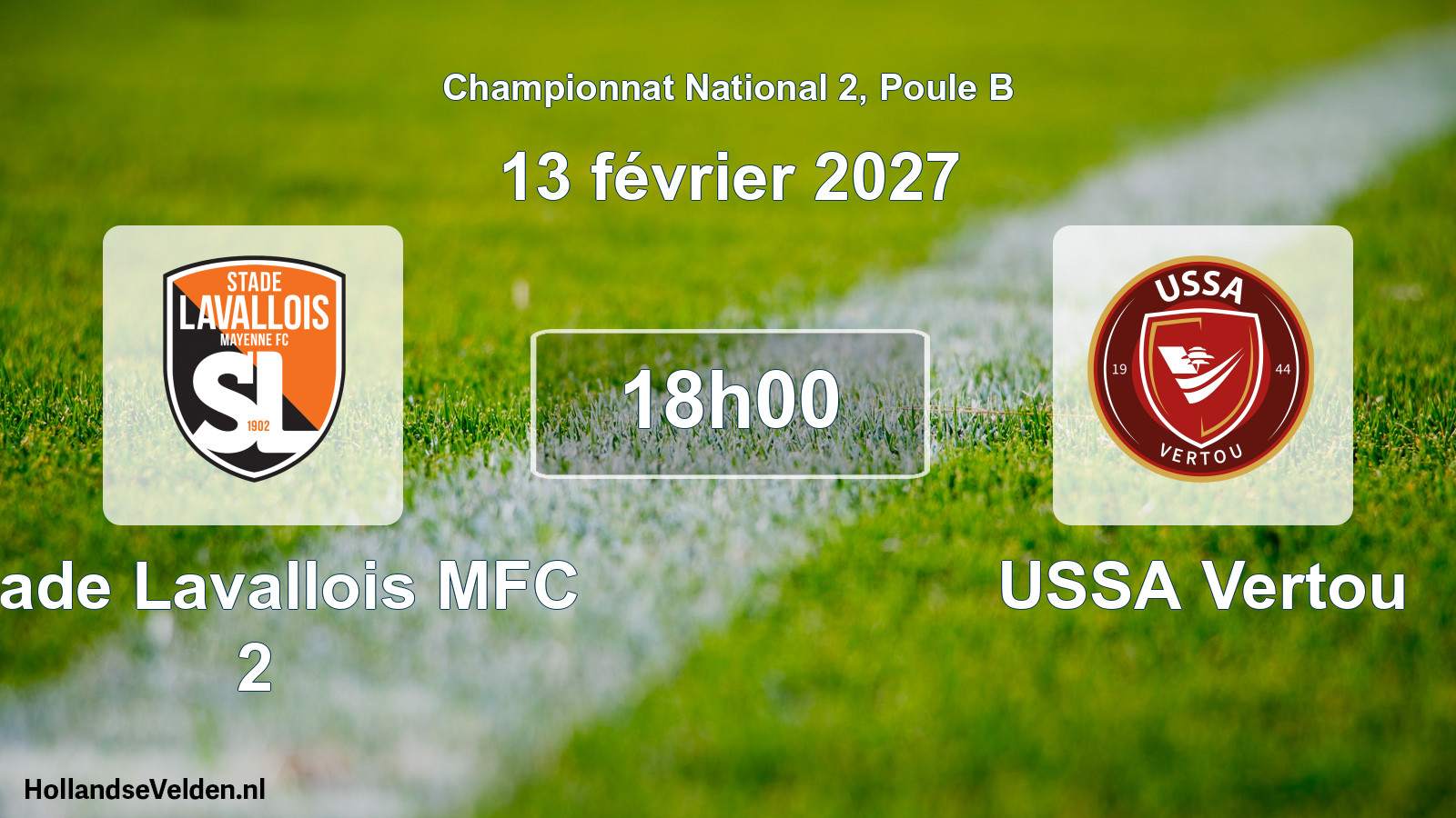 Scheduled Match: Stade Lavallois MFC 2 - USSA Vertou (13 February 2027)