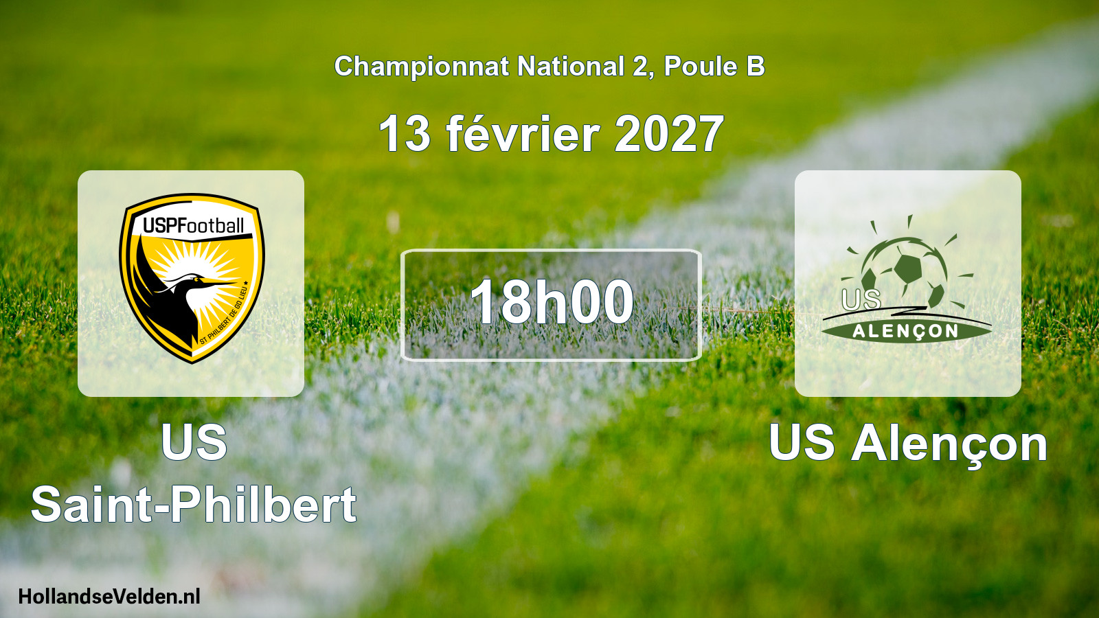 Match programmé: US Saint-Philbert - US Alençon (13 février 2027)