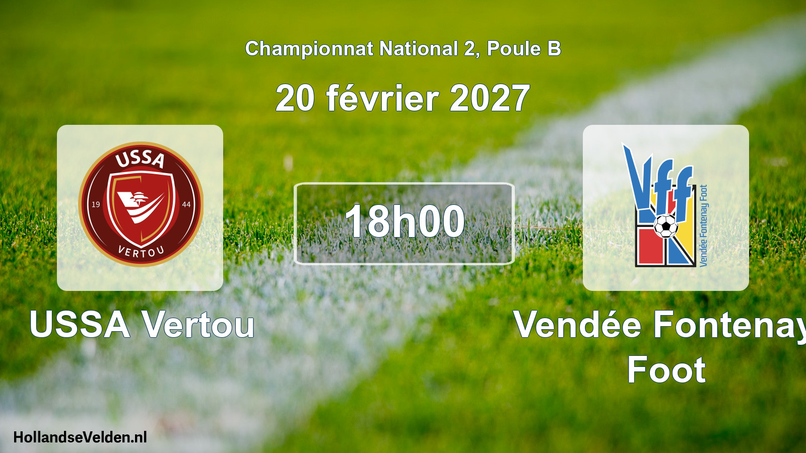 Match programmé: USSA Vertou - Vendée Fontenay Foot (20 février 2027)