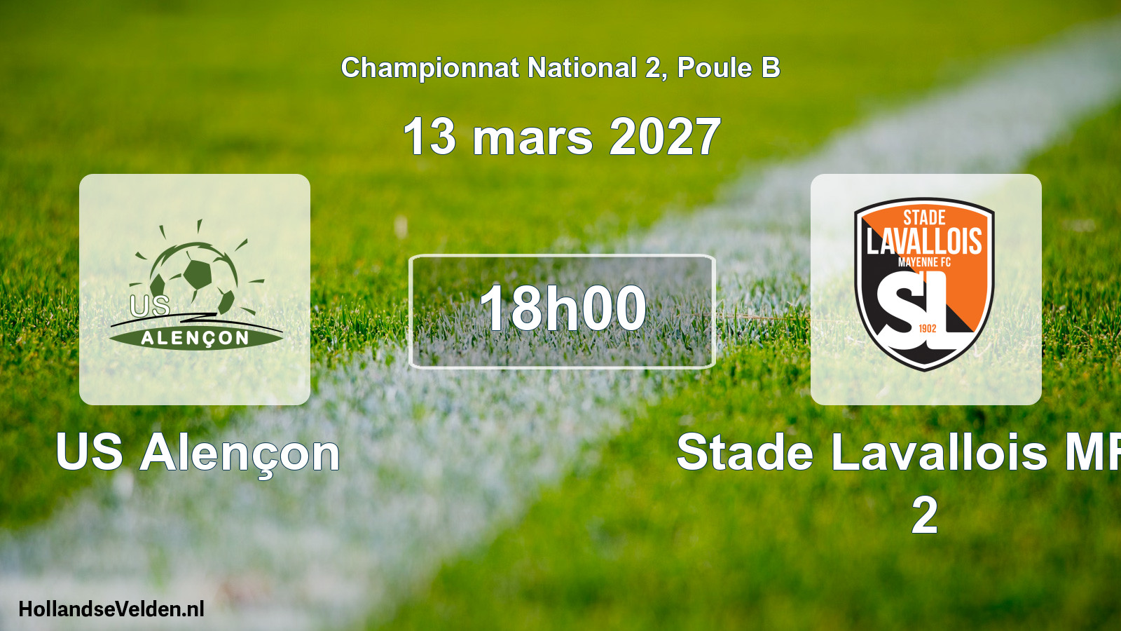 Match programmé: US Alençon - Stade Lavallois MFC 2 (13 mars 2027)