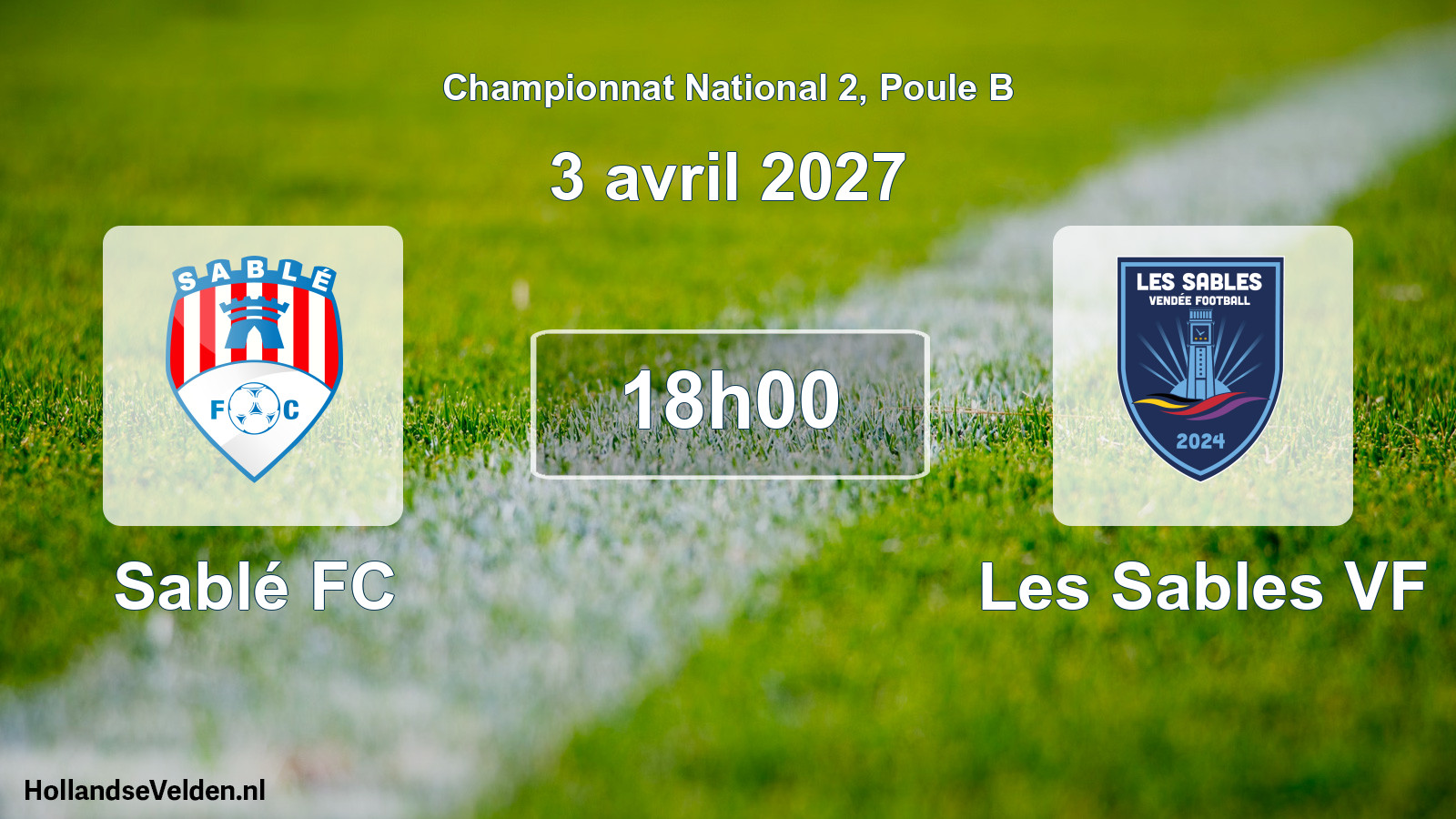 Scheduled Match: Sablé FC - Les Sables VF (3 April 2027)