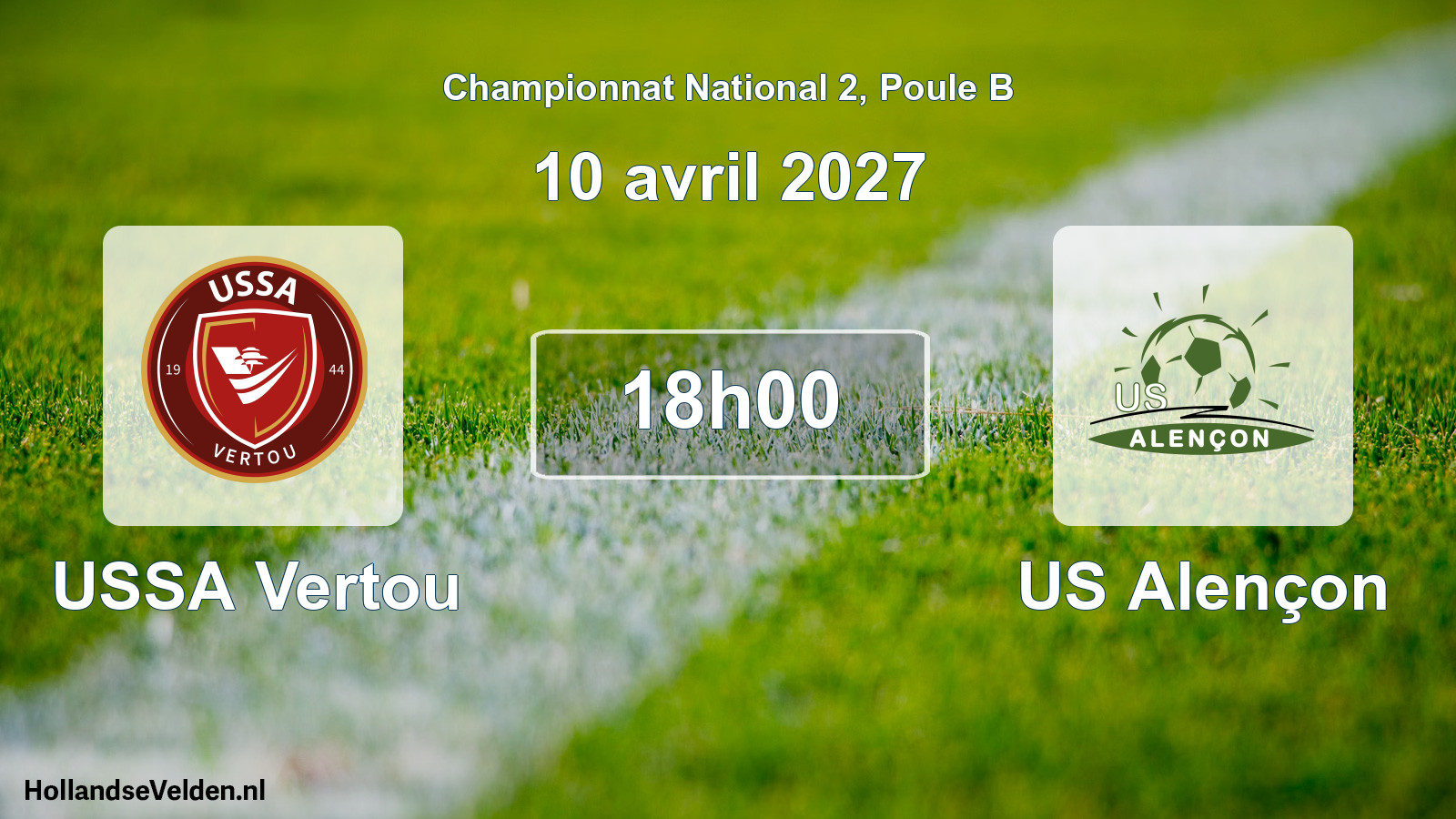 Match programmé: USSA Vertou - US Alençon (10 avril 2027)