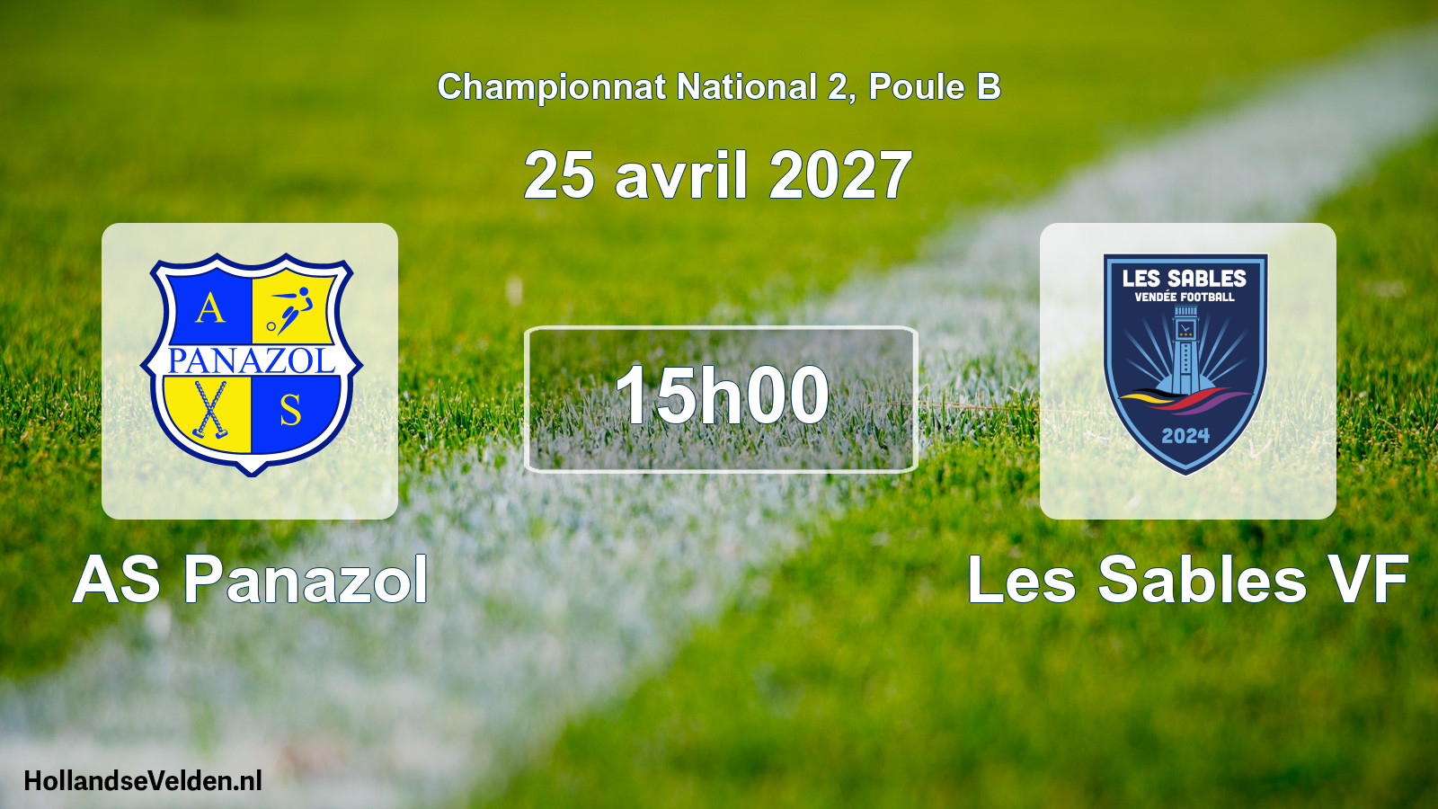 Match programmé: AS Panazol - Les Sables VF (25 avril 2027)