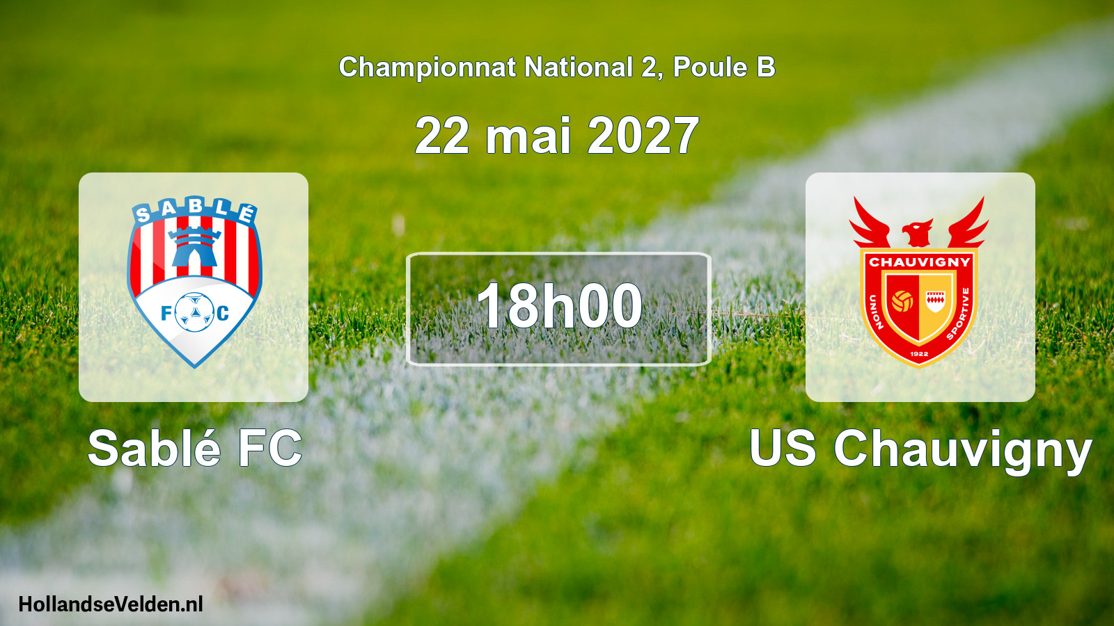 Match programmé: Sablé FC - US Chauvigny (22 mai 2027)
