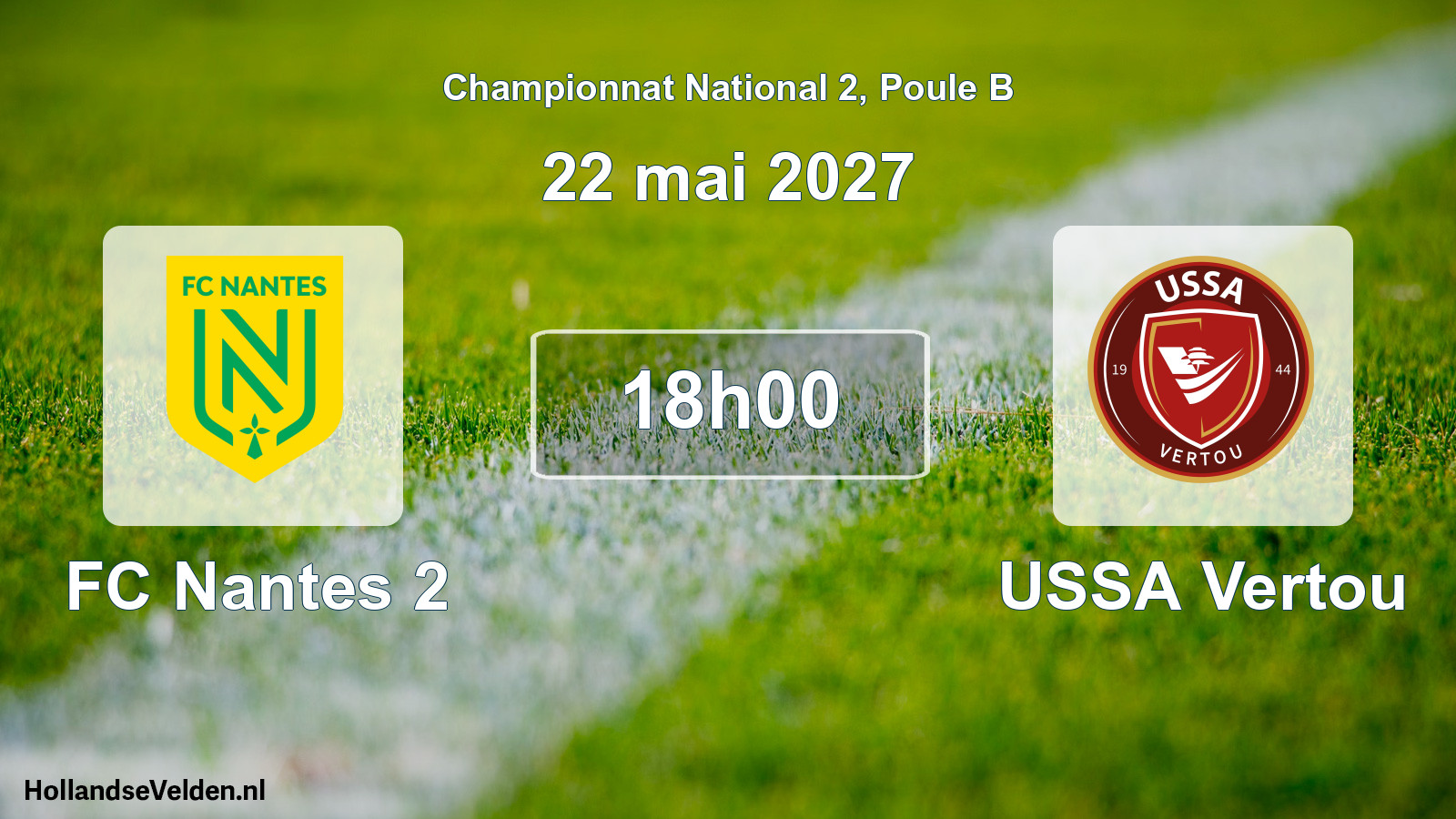 Match programmé: FC Nantes 2 - USSA Vertou (22 mai 2027)
