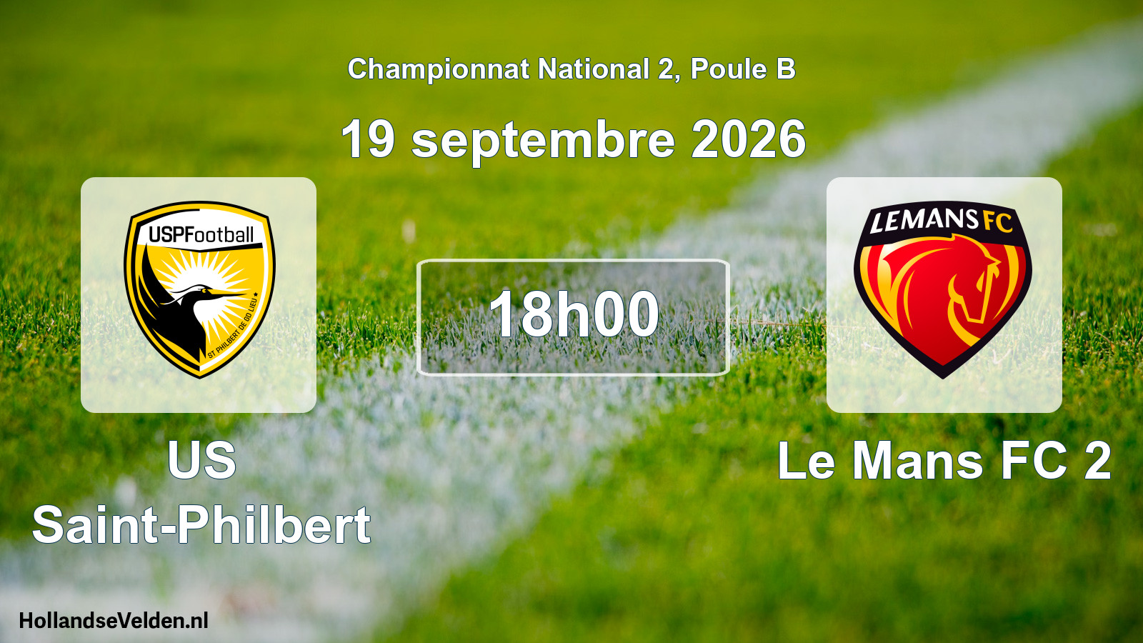 Geplande wedstrijd: US Saint-Philbert - Le Mans FC 2 (19 september 2026)