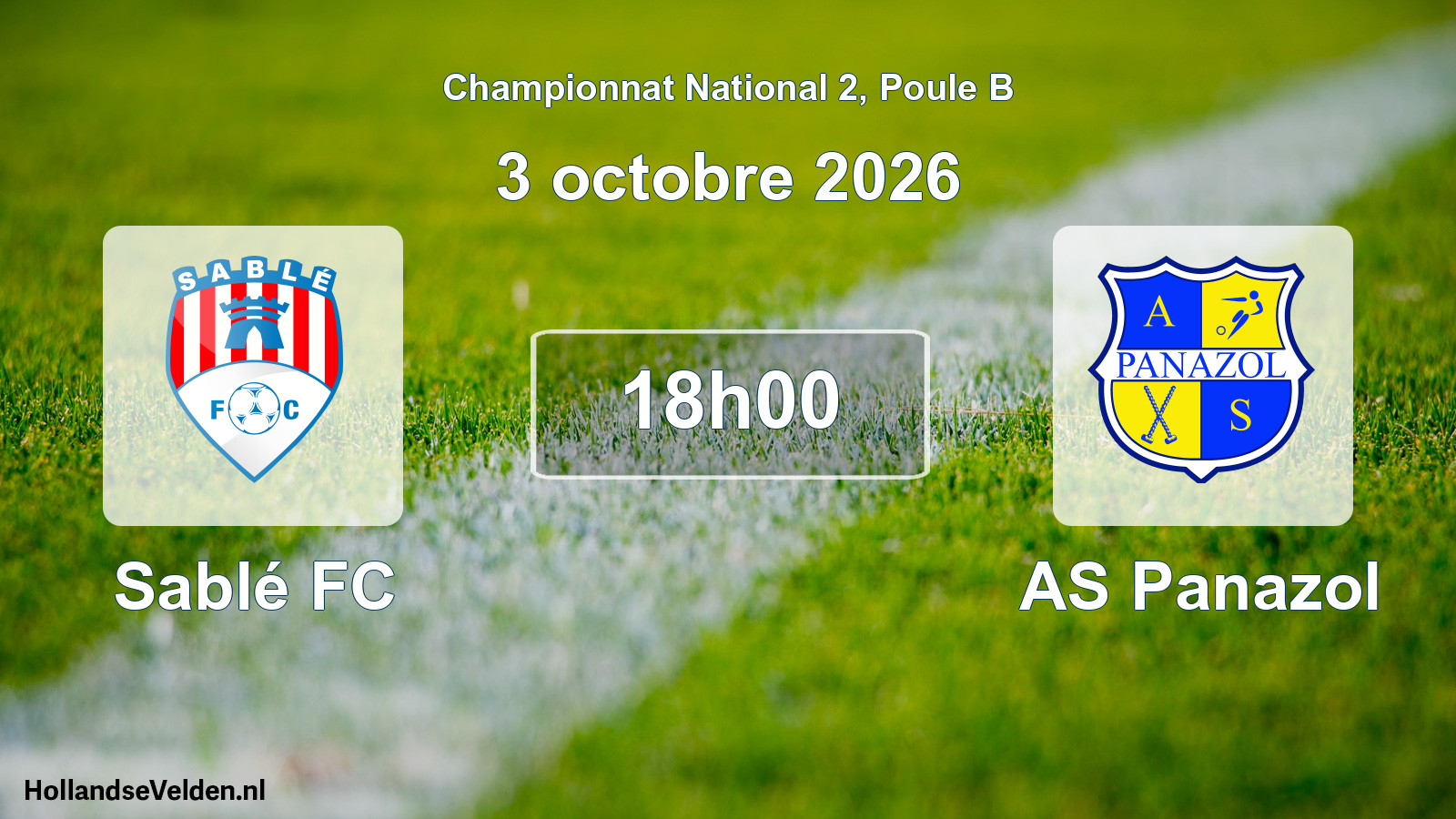 Scheduled Match: Sablé FC - AS Panazol (3 October 2026)