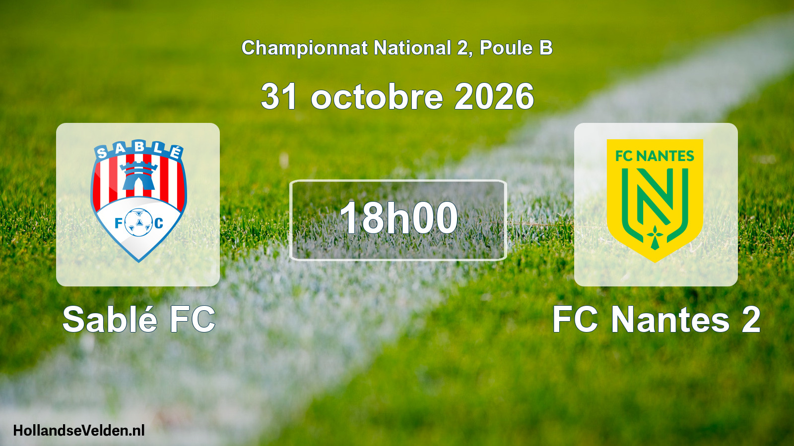 Scheduled Match: Sablé FC - FC Nantes 2 (31 October 2026)