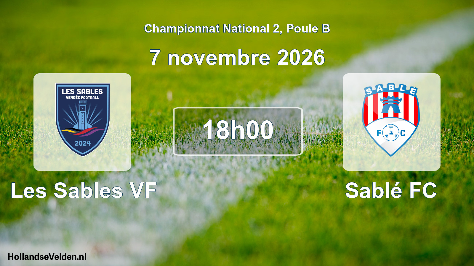 Match programmé: Les Sables VF - Sablé FC (7 novembre 2026)