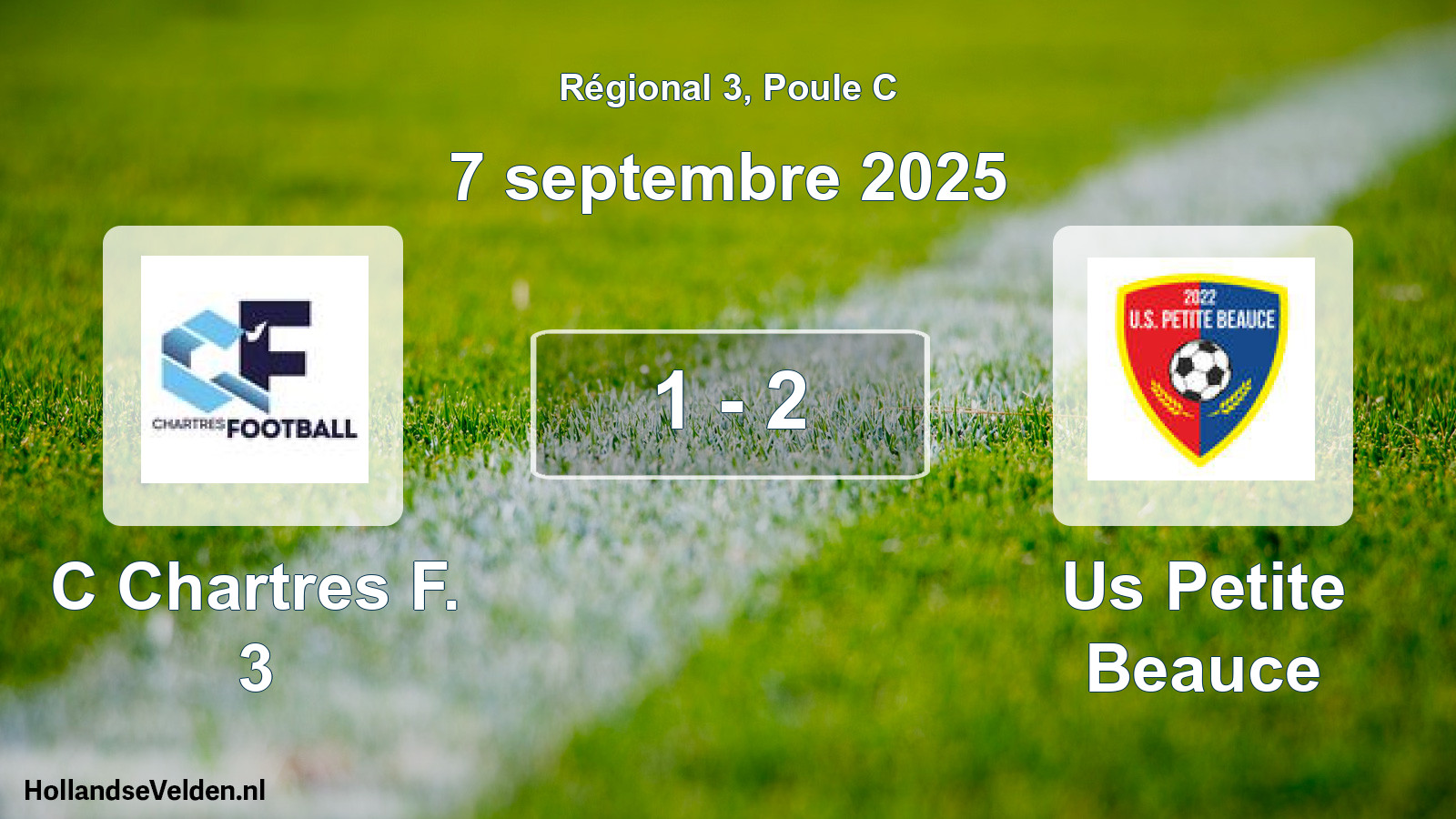 Total number of matches played: C Chartres F. 3 - Us Petite Beauce 1 - 2 (7 September 2025)