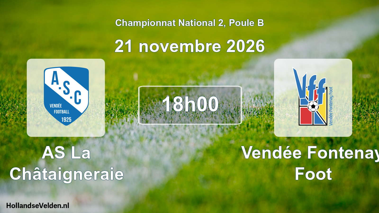 Match programmé: AS La Châtaigneraie - Vendée Fontenay Foot (21 novembre 2026)