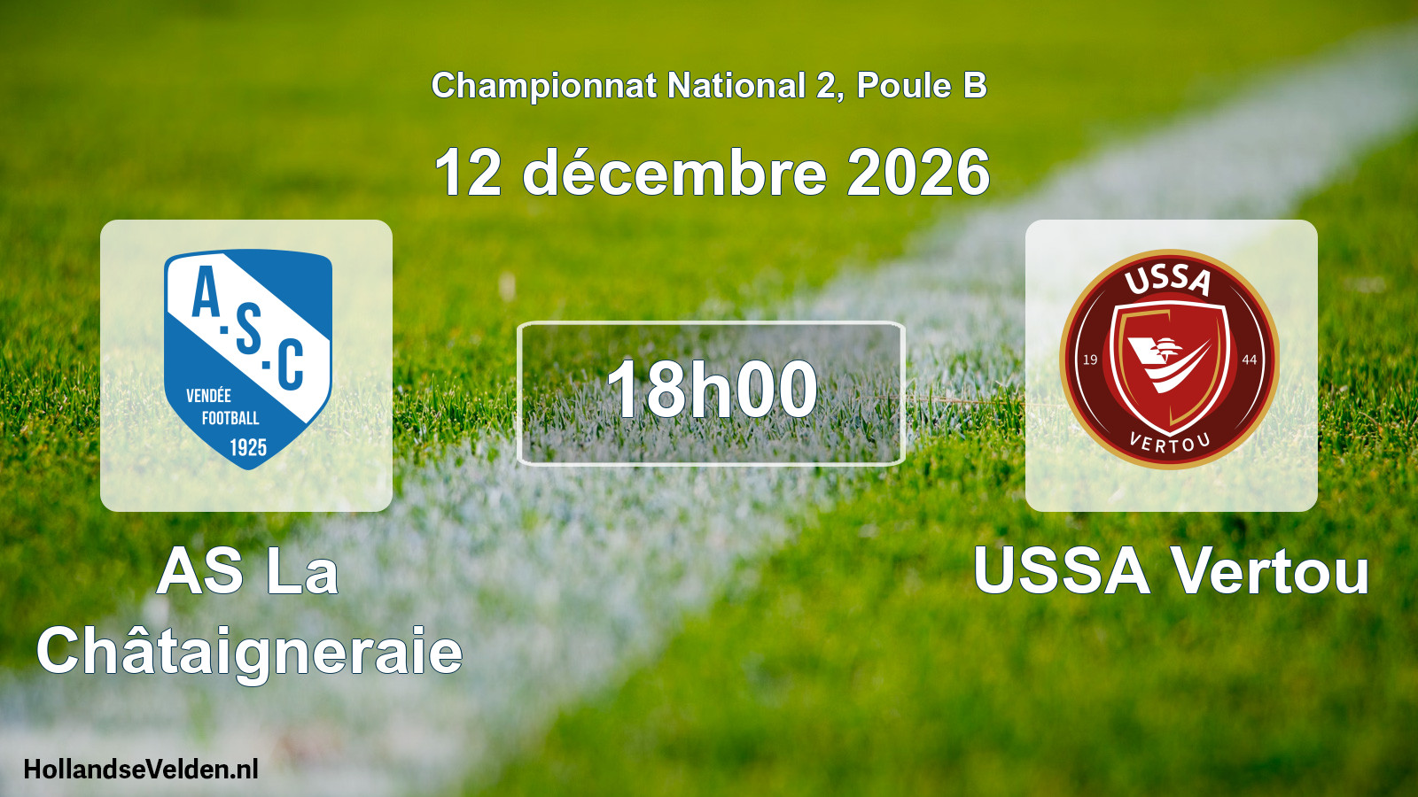Match programmé: AS La Châtaigneraie - USSA Vertou (12 décembre 2026)