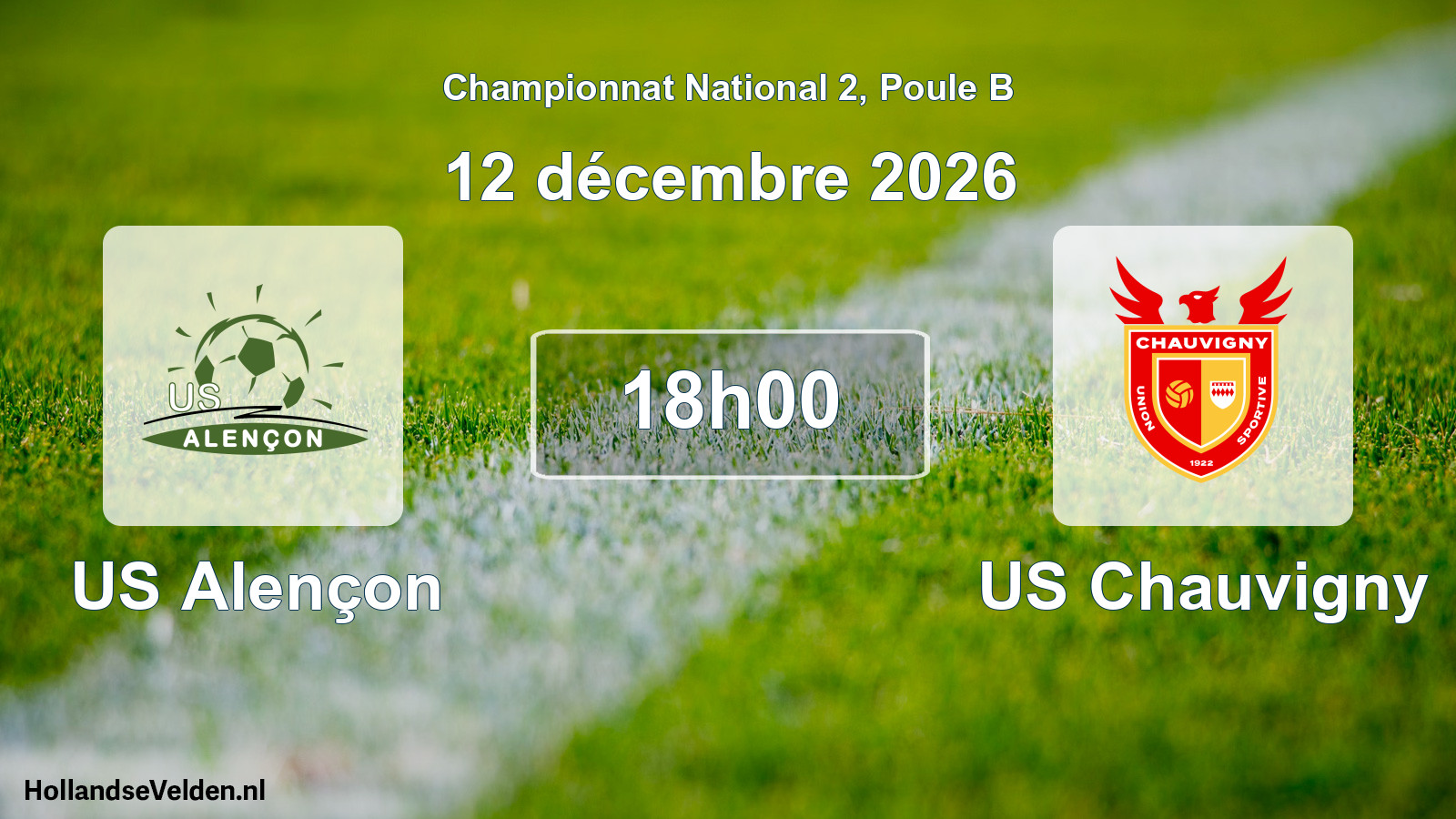 Match programmé: US Alençon - US Chauvigny (12 décembre 2026)