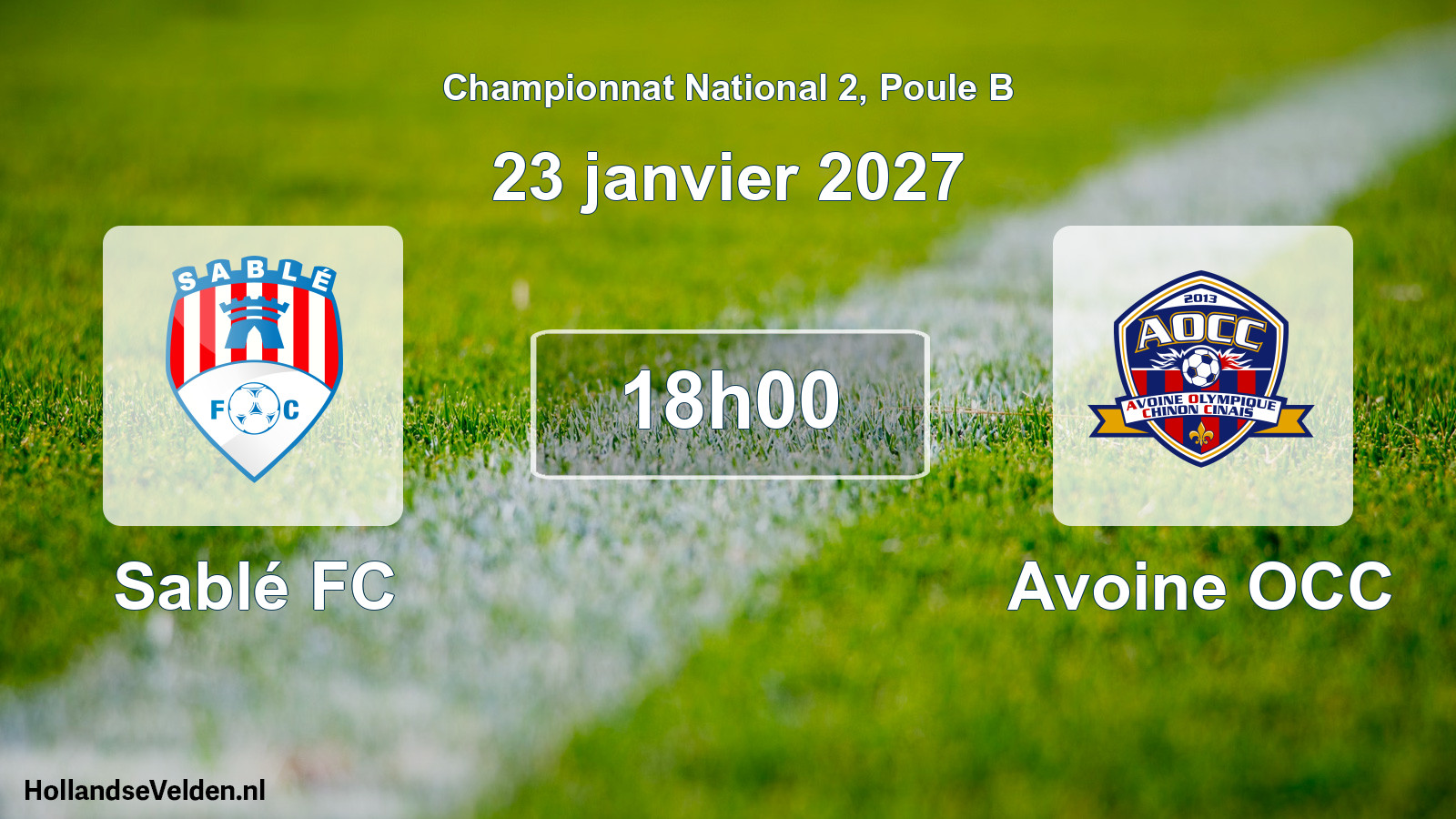 Match programmé: Sablé FC - Avoine OCC (23 janvier 2027)