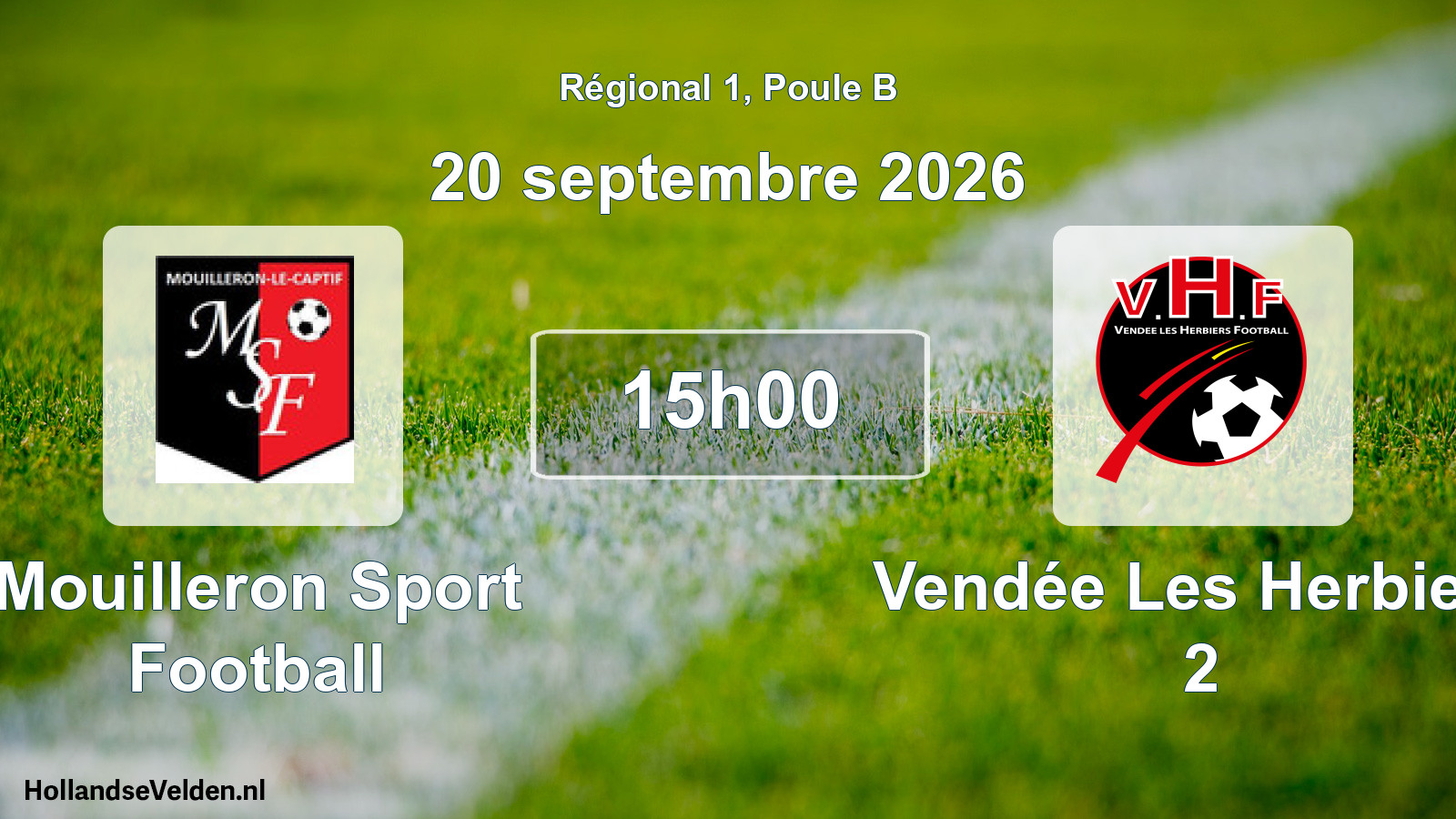 Scheduled Match: Mouilleron Sport Football - Vendée Les Herbiers 2 (20 September 2026)
