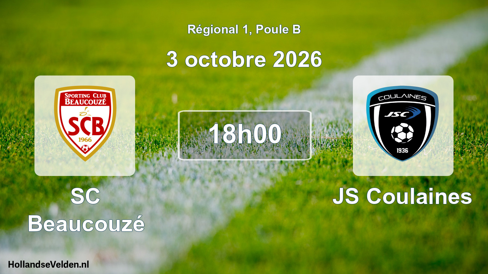 Scheduled Match: SC Beaucouzé - JS Coulaines (3 October 2026)