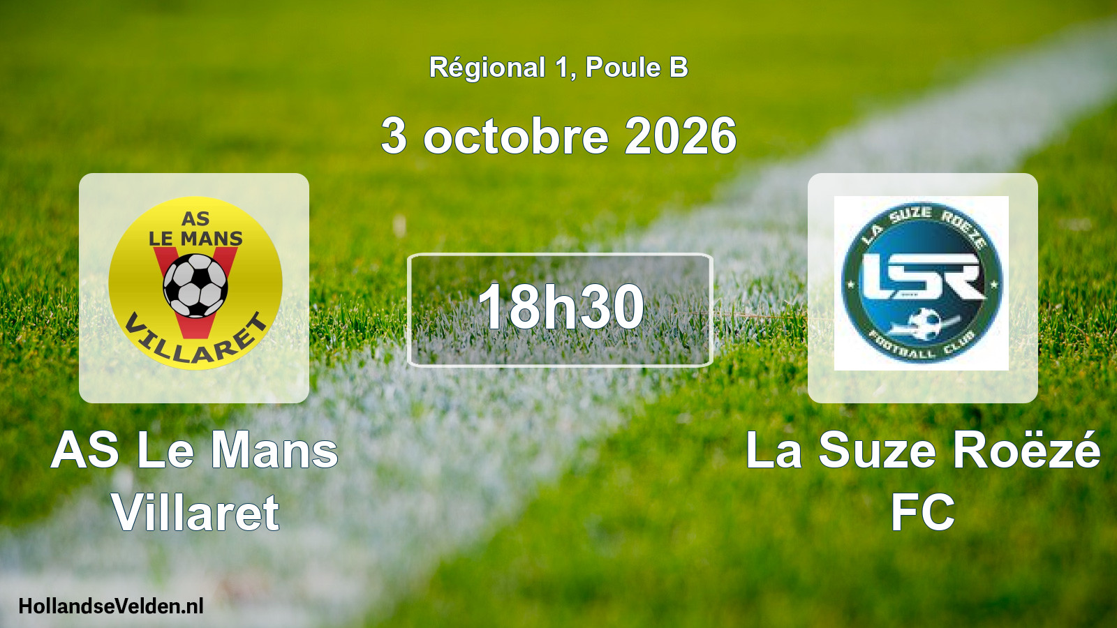Scheduled Match: AS Le Mans Villaret - La Suze Roëzé FC (3 October 2026)