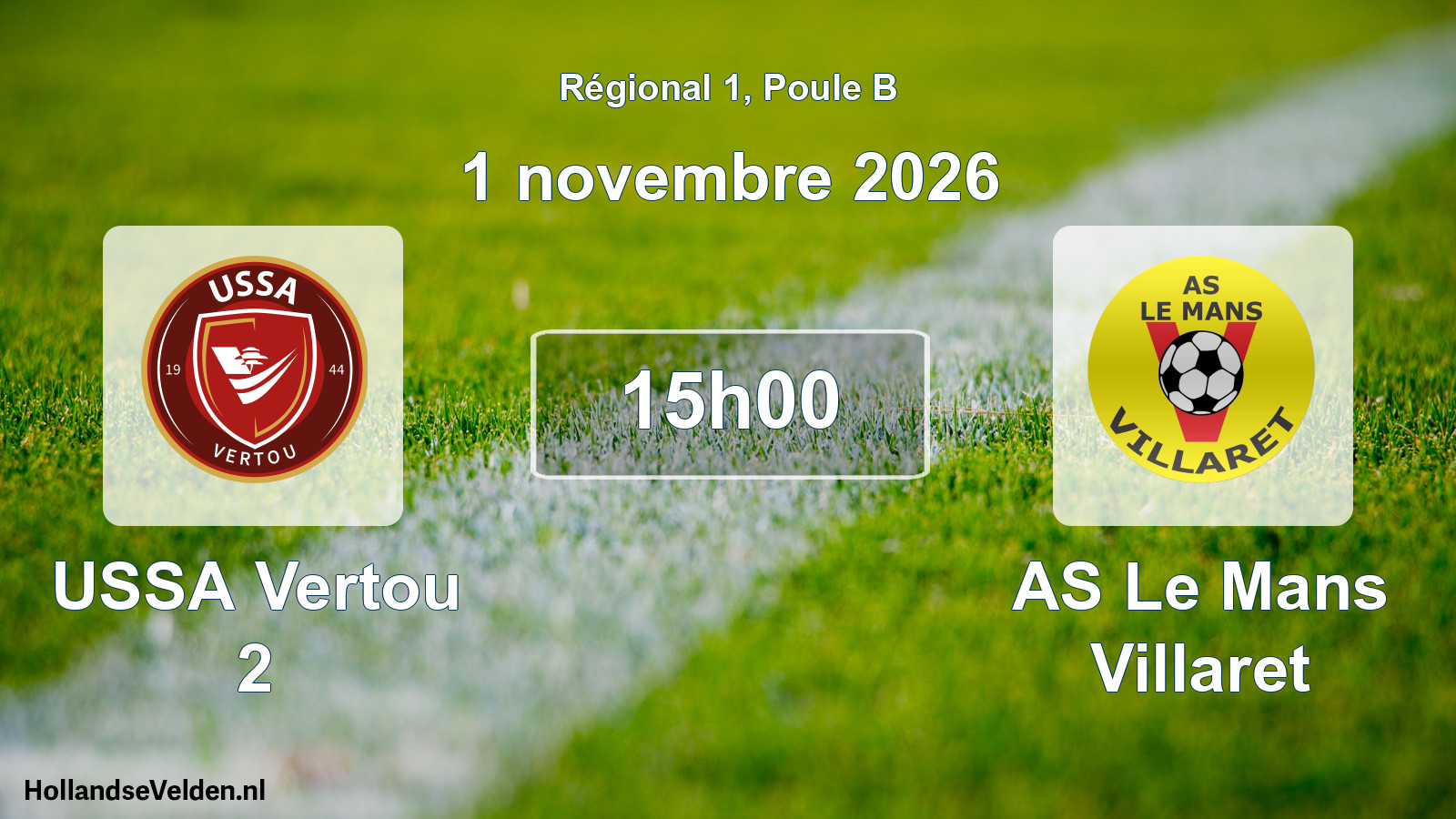 Scheduled Match: USSA Vertou 2 - AS Le Mans Villaret (1 November 2026)
