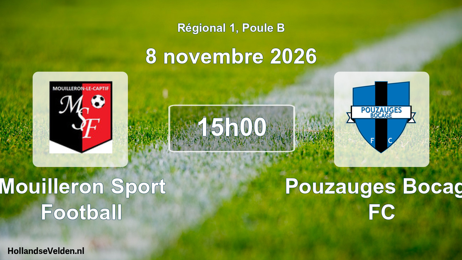 Scheduled Match: Mouilleron Sport Football - Pouzauges Bocage FC (8 November 2026)