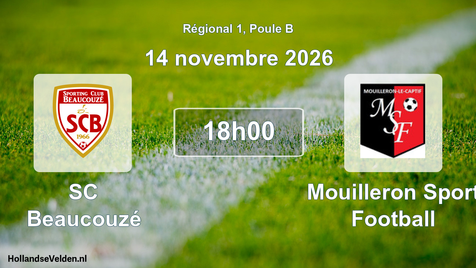 Scheduled Match: SC Beaucouzé - Mouilleron Sport Football (14 November 2026)