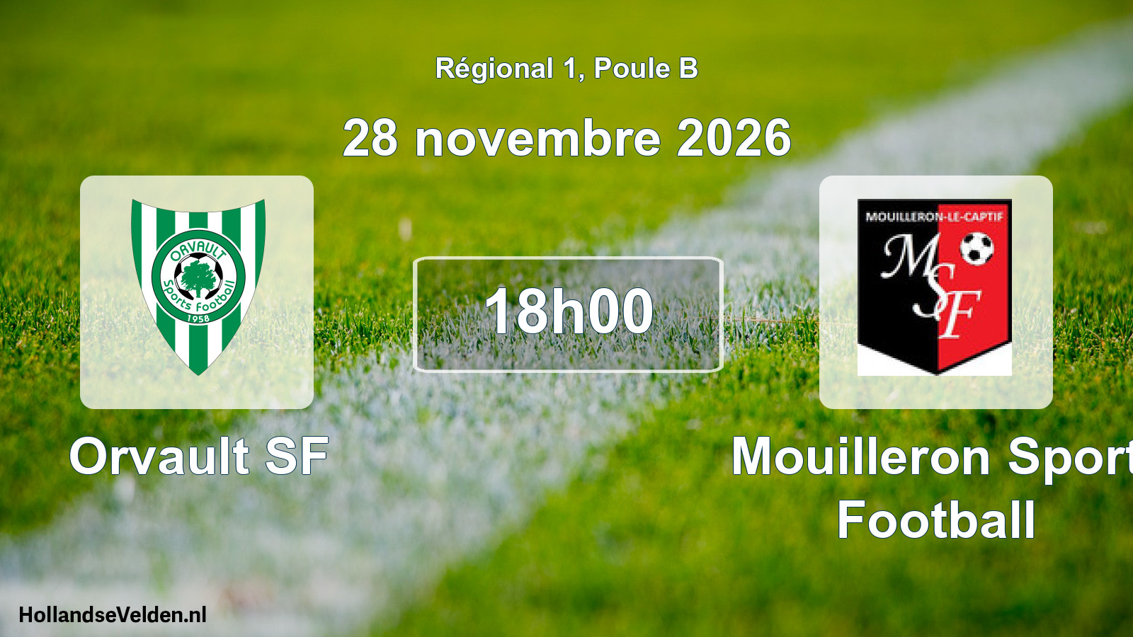 Scheduled Match: Orvault SF - Mouilleron Sport Football (28 November 2026)