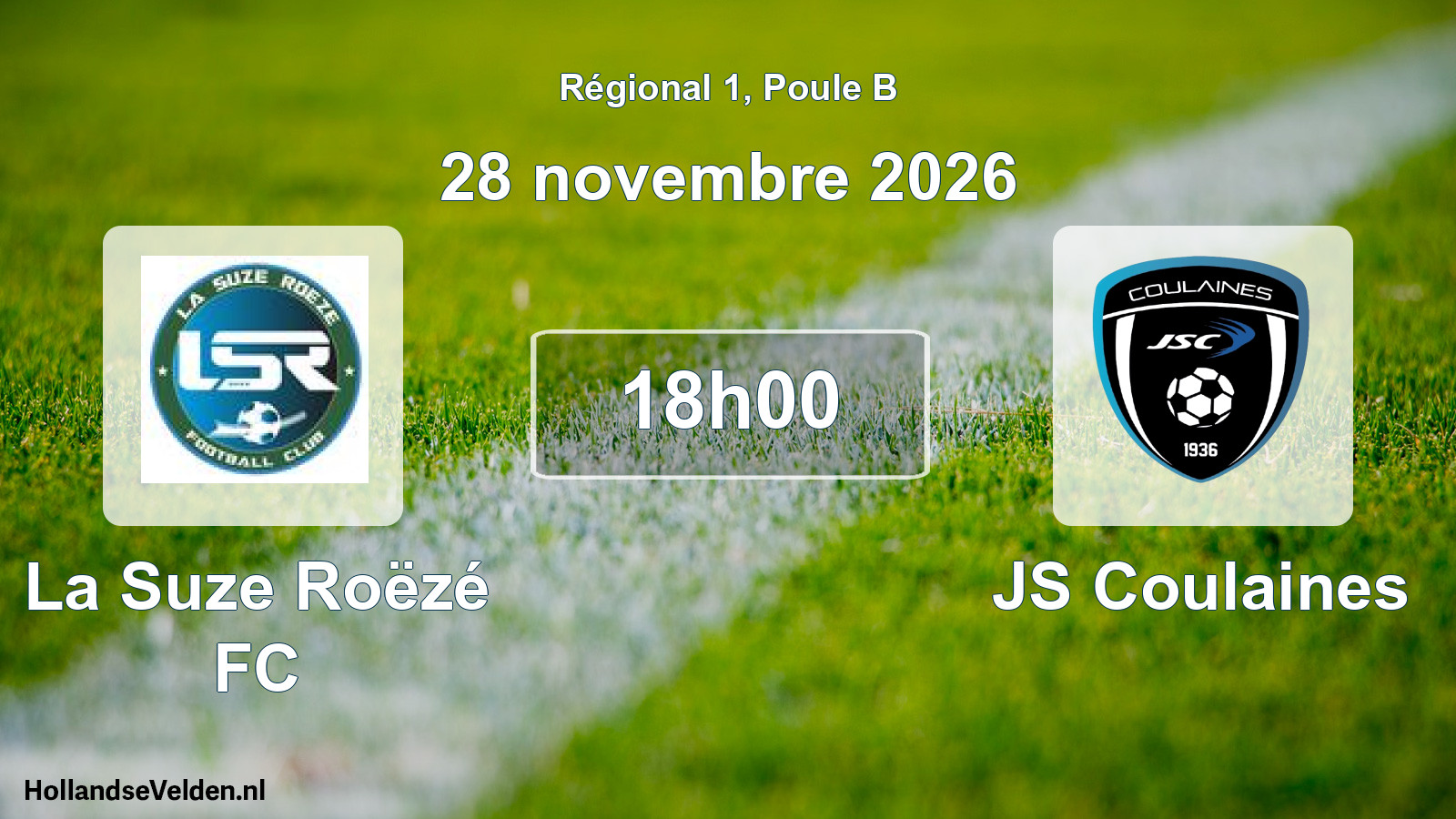 Scheduled Match: La Suze Roëzé FC - JS Coulaines (28 November 2026)