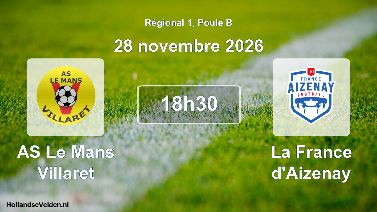 Scheduled Match: AS Le Mans Villaret - La France d'Aizenay (28 November 2026)