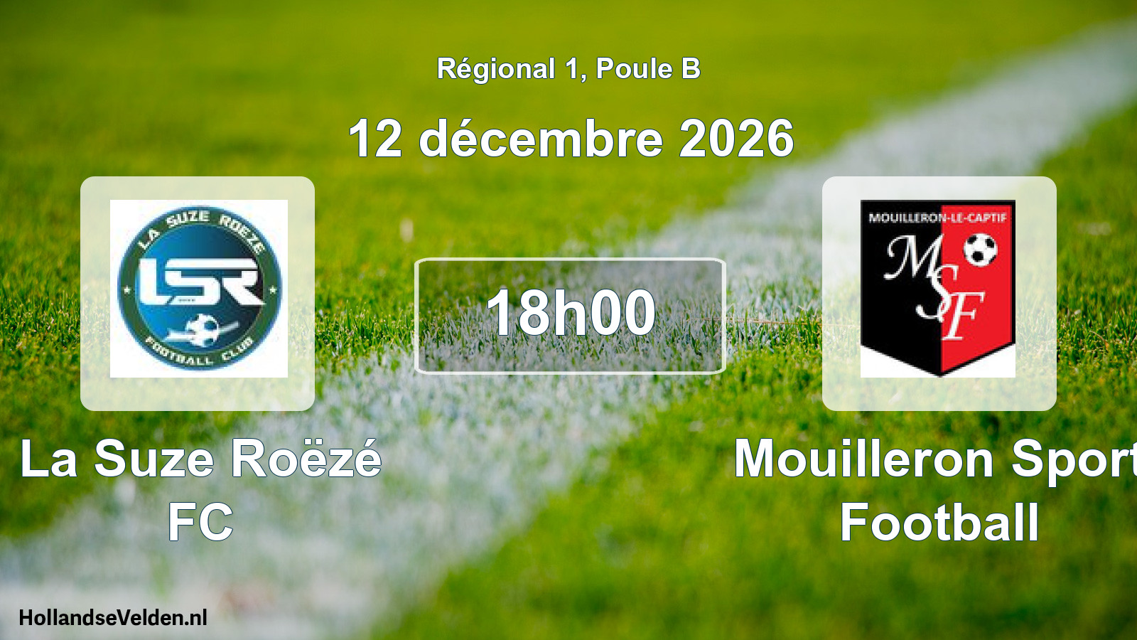 Scheduled Match: La Suze Roëzé FC - Mouilleron Sport Football (12 December 2026)