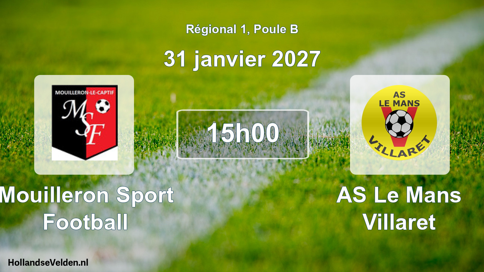 Scheduled Match: Mouilleron Sport Football - AS Le Mans Villaret (31 January 2027)