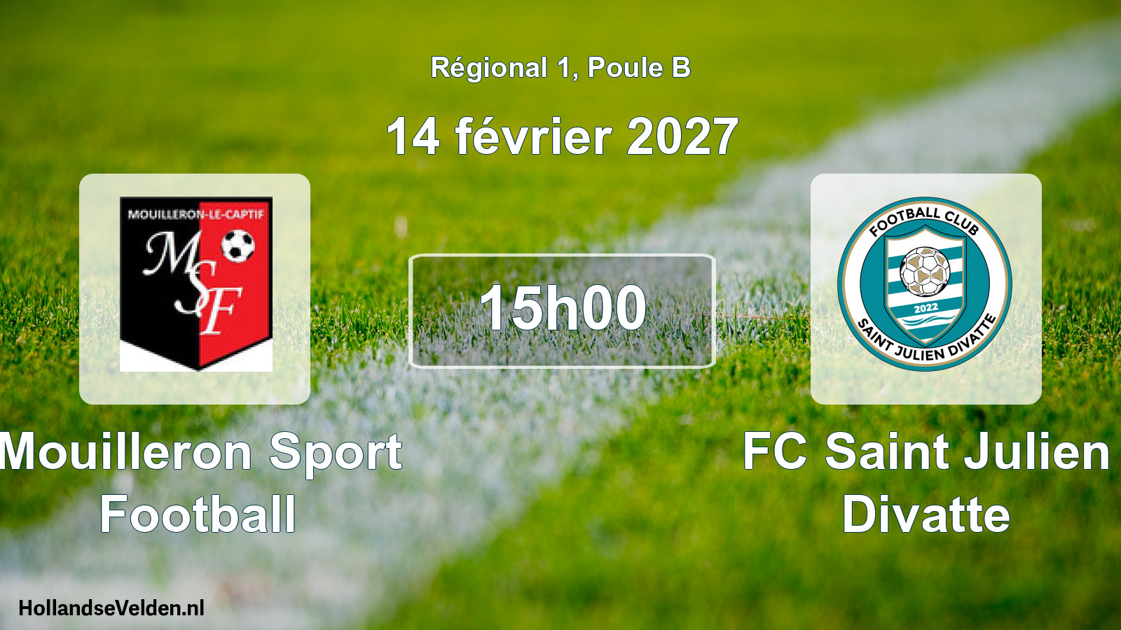 Scheduled Match: Mouilleron Sport Football - FC Saint Julien Divatte (14 February 2027)