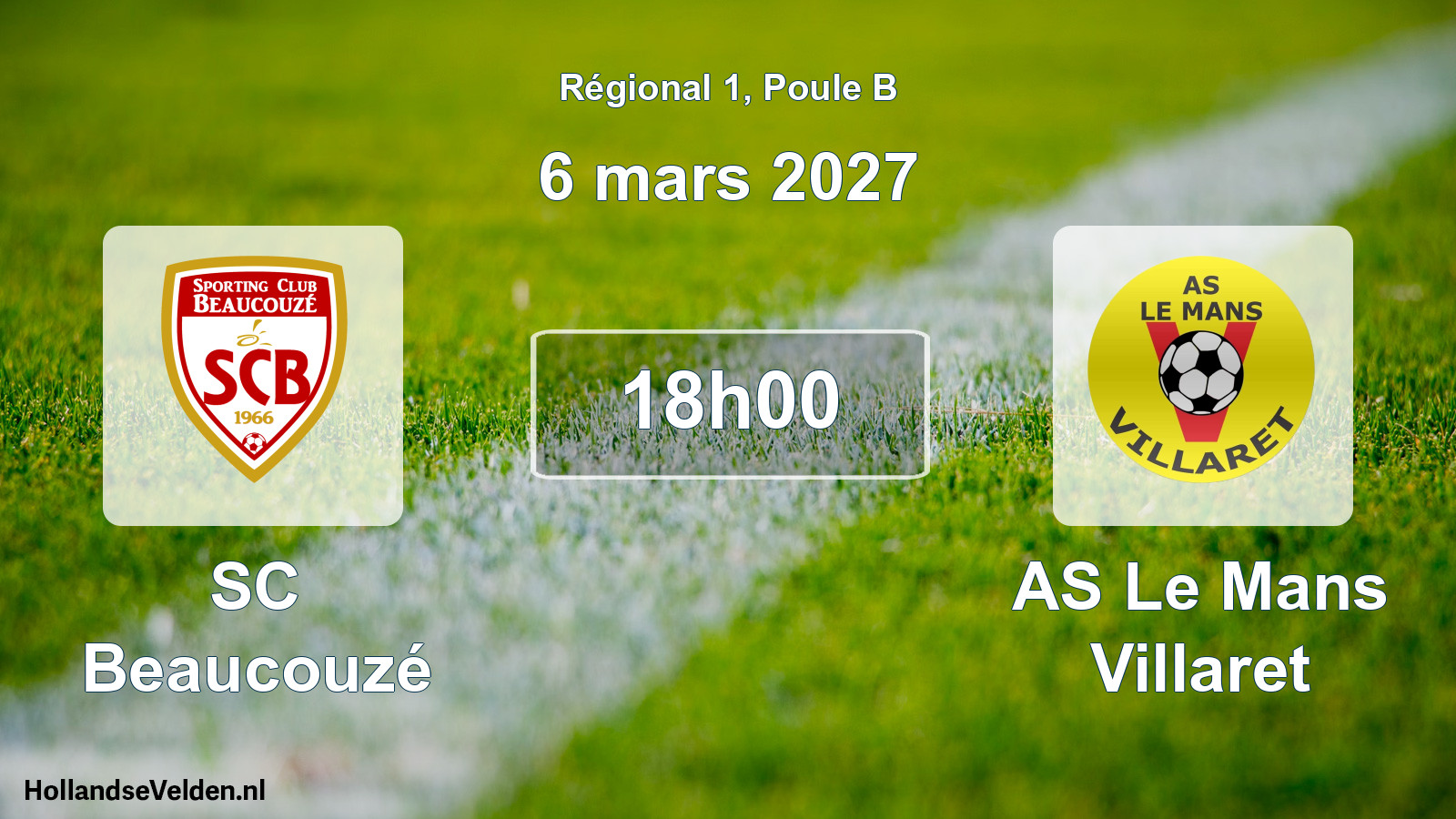 Scheduled Match: SC Beaucouzé - AS Le Mans Villaret (6 March 2027)