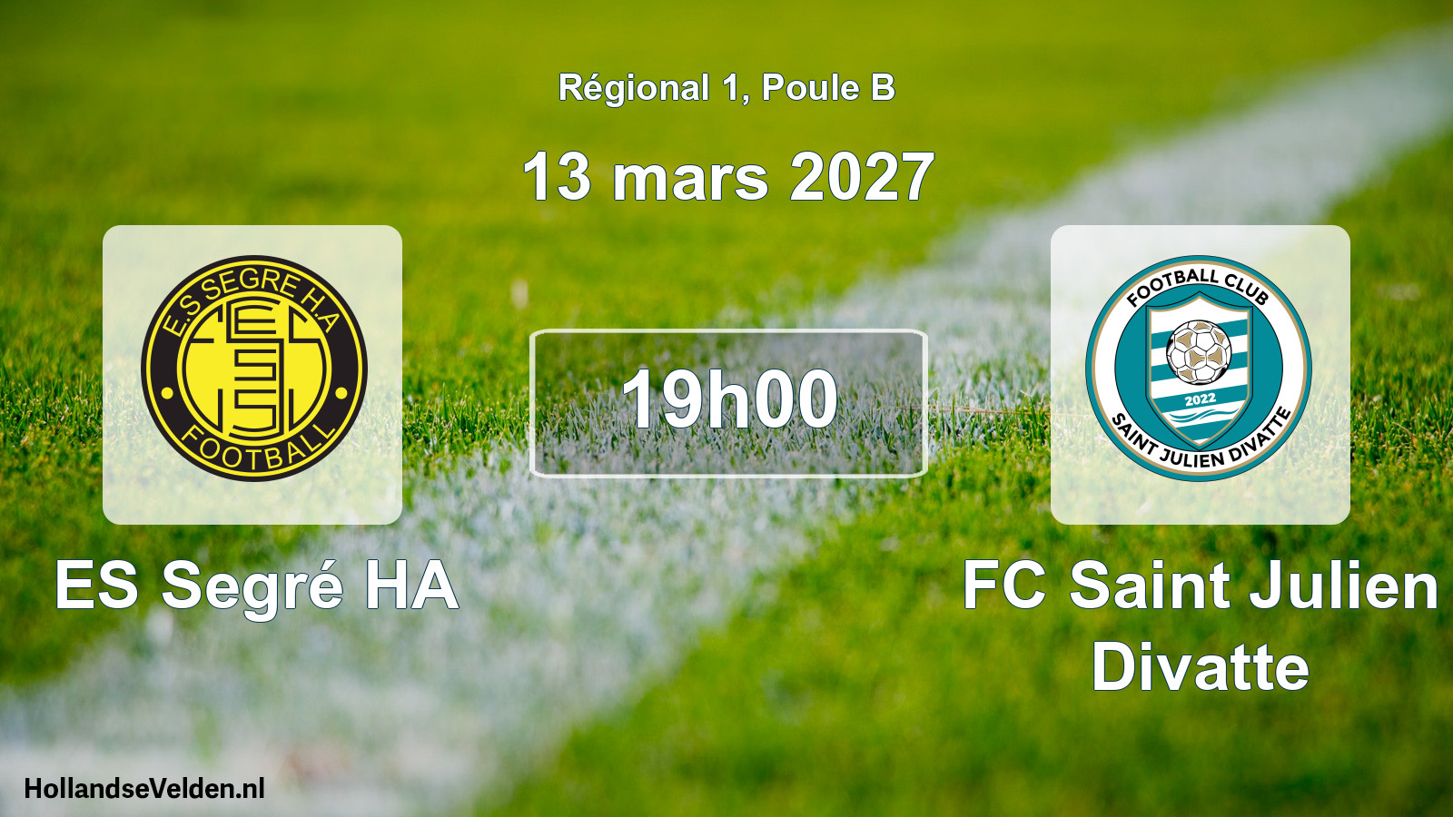 Scheduled Match: ES Segré HA - FC Saint Julien Divatte (13 March 2027)