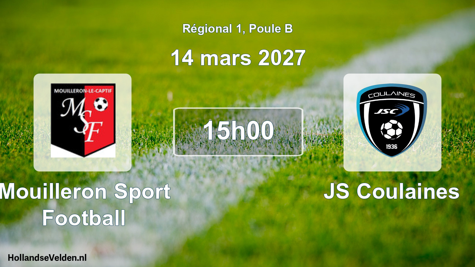 Geplande wedstrijd: Mouilleron Sport Football - JS Coulaines (14 maart 2027)