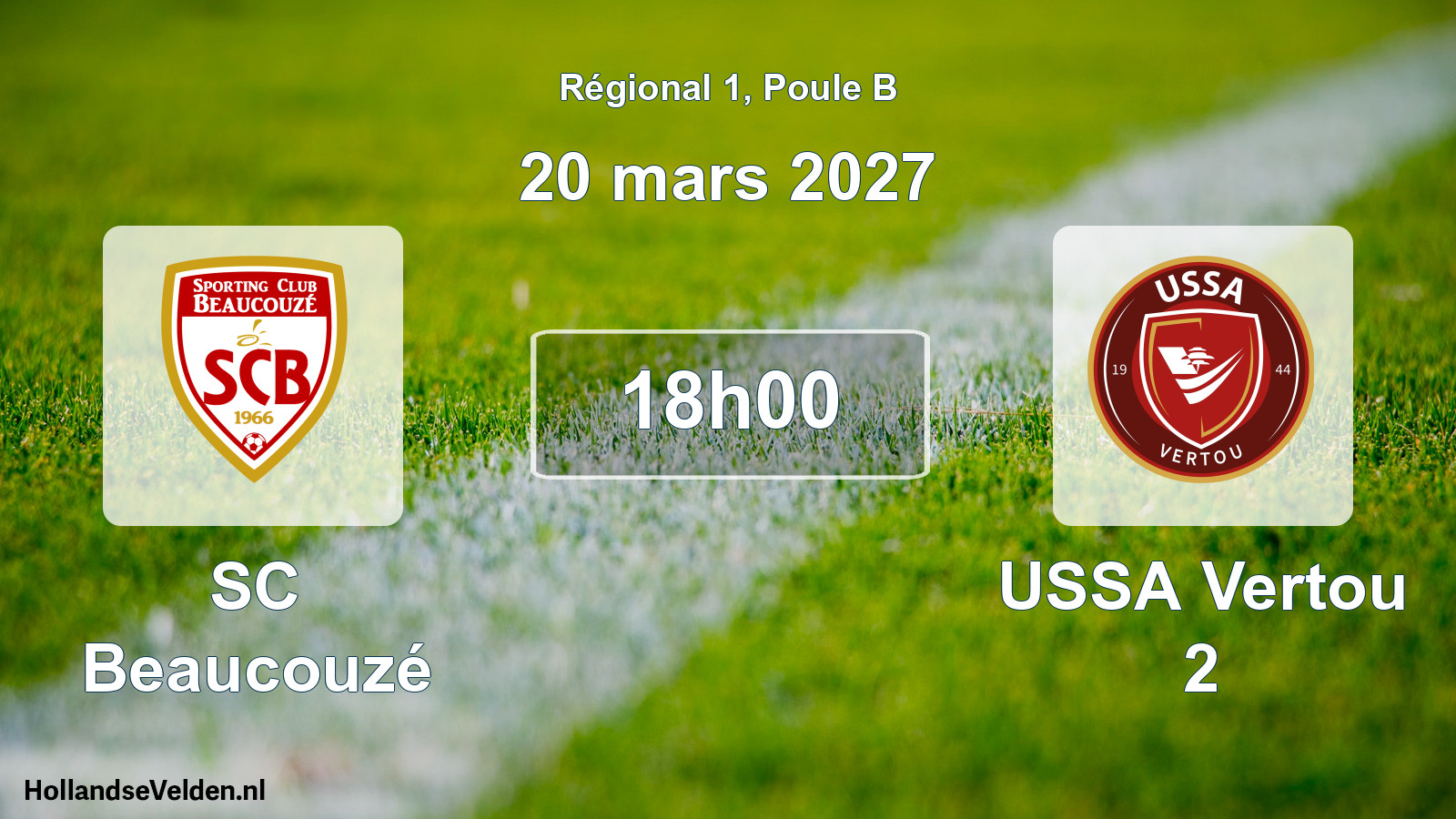 Geplande wedstrijd: SC Beaucouzé - USSA Vertou 2 (20 maart 2027)