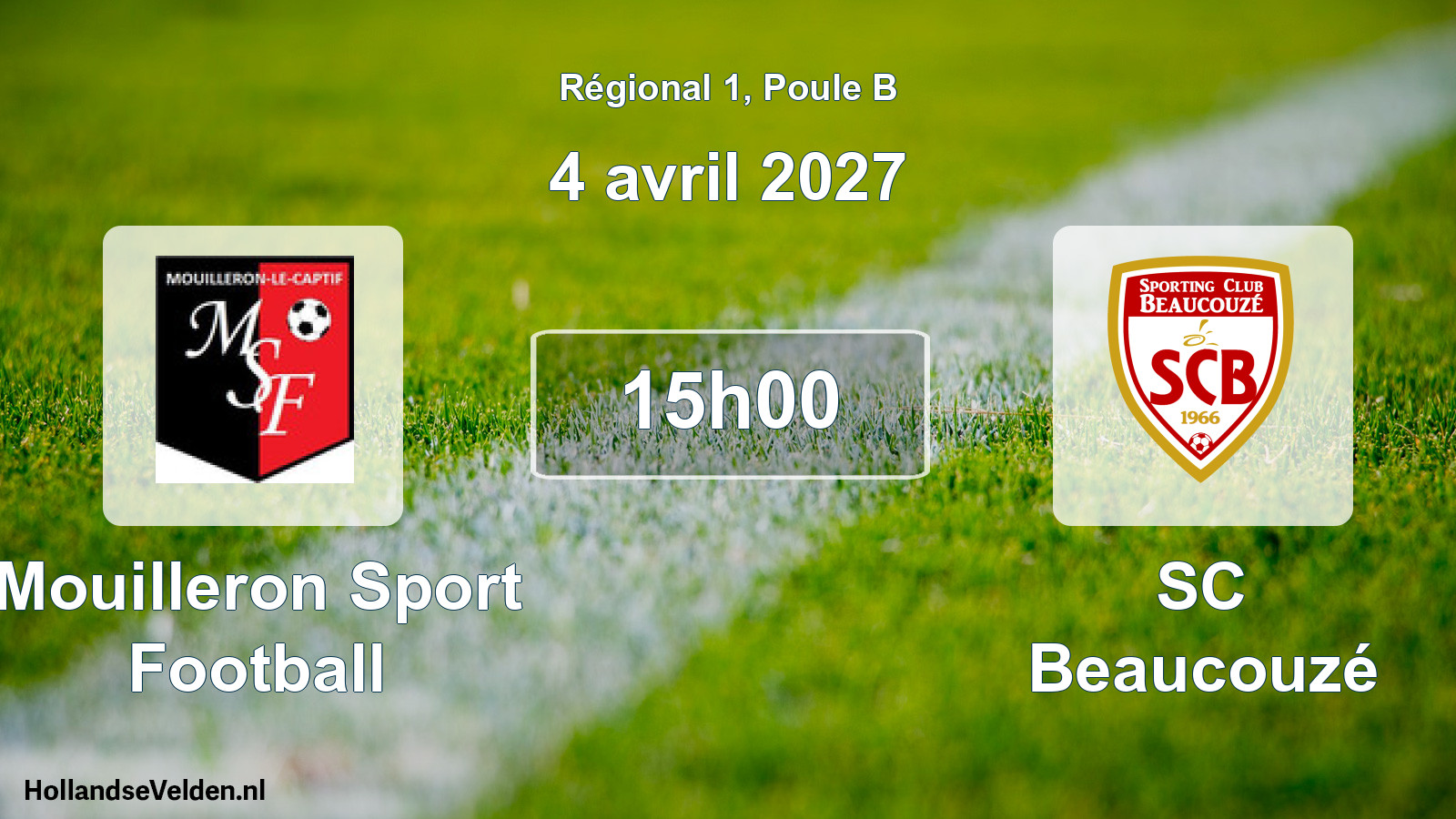 Scheduled Match: Mouilleron Sport Football - SC Beaucouzé (4 April 2027)