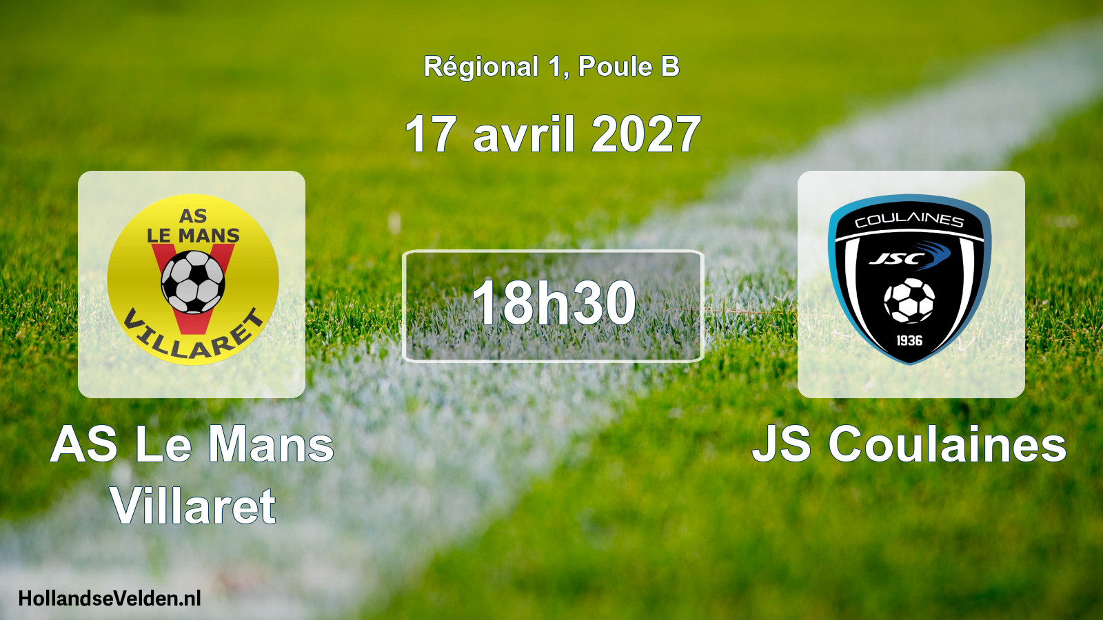 Match programmé: AS Le Mans Villaret - JS Coulaines (17 avril 2027)