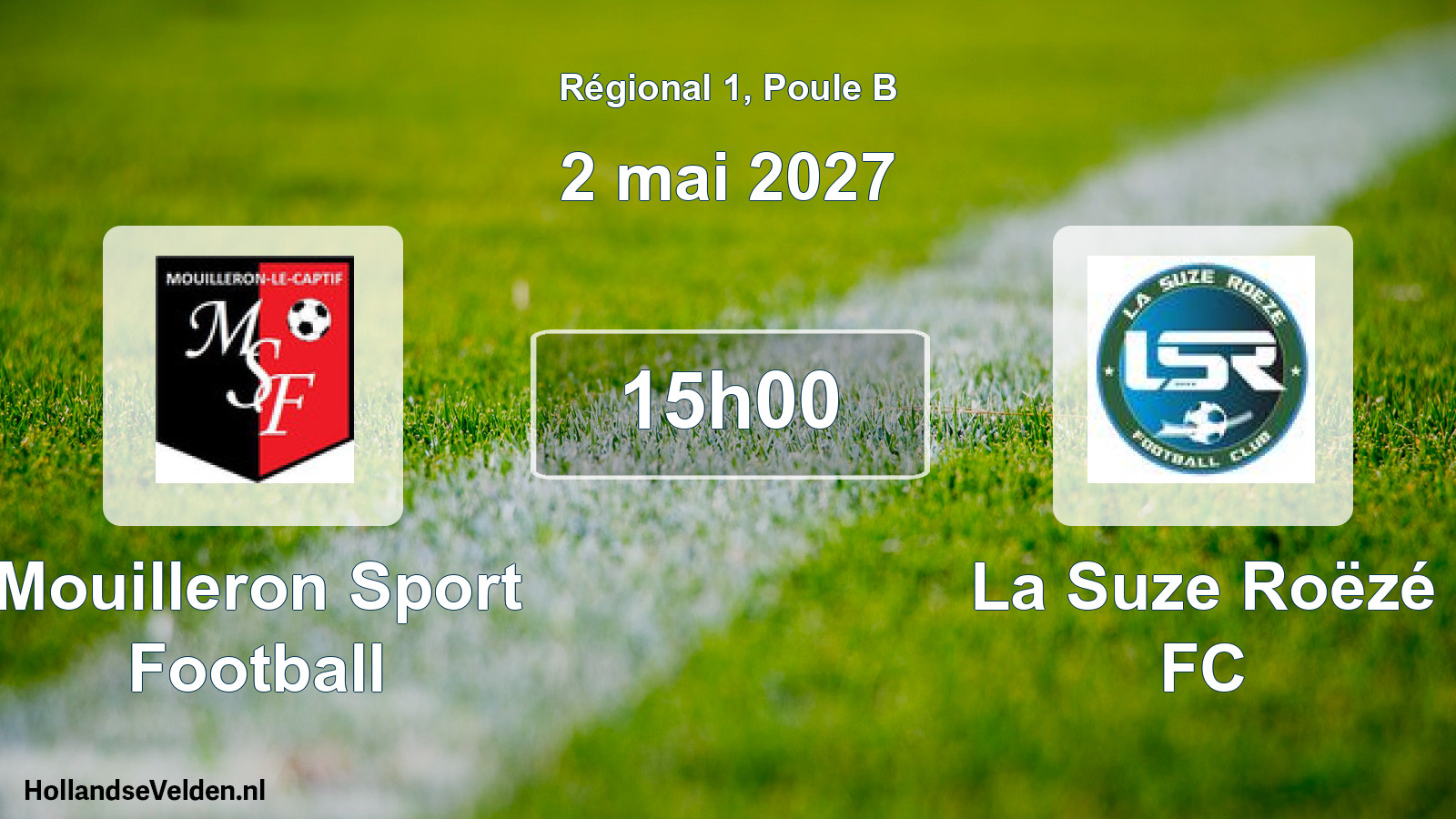 Scheduled Match: Mouilleron Sport Football - La Suze Roëzé FC (2 May 2027)