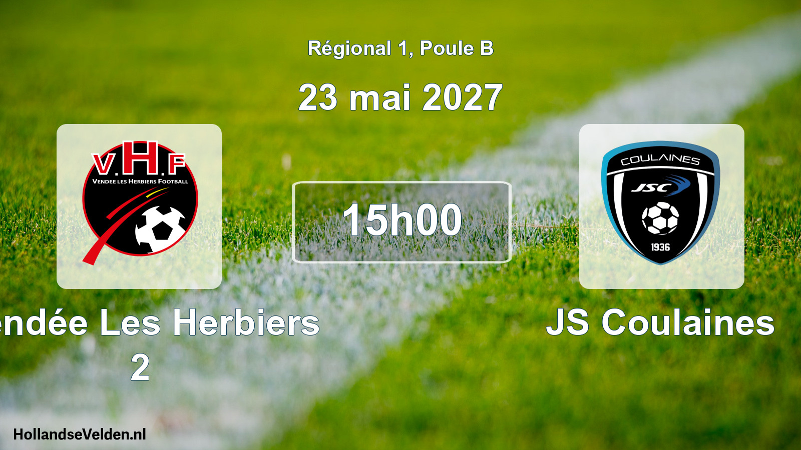 Geplande wedstrijd: Vendée Les Herbiers 2 - JS Coulaines (23 mei 2027)