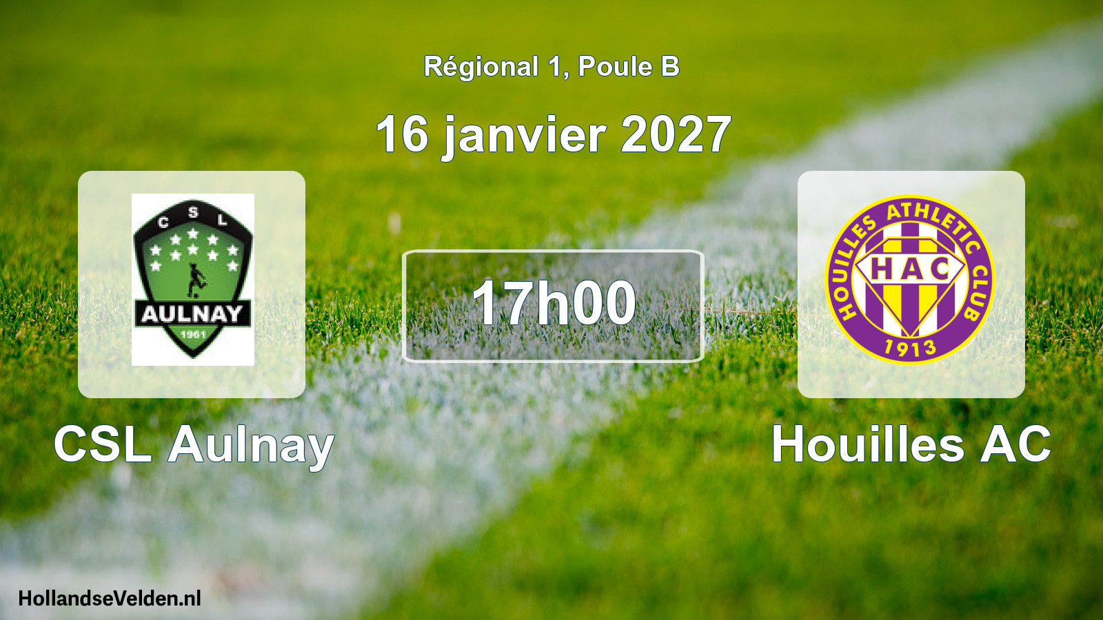 Geplande wedstrijd: CSL Aulnay - Houilles AC (16 januari 2027)