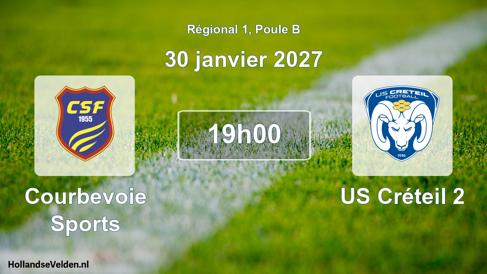 Scheduled Match: Courbevoie Sports - US Créteil 2 (30 January 2027)