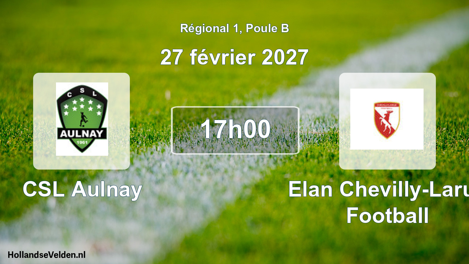 Scheduled Match: CSL Aulnay - Elan Chevilly-Larue Football (27 February 2027)