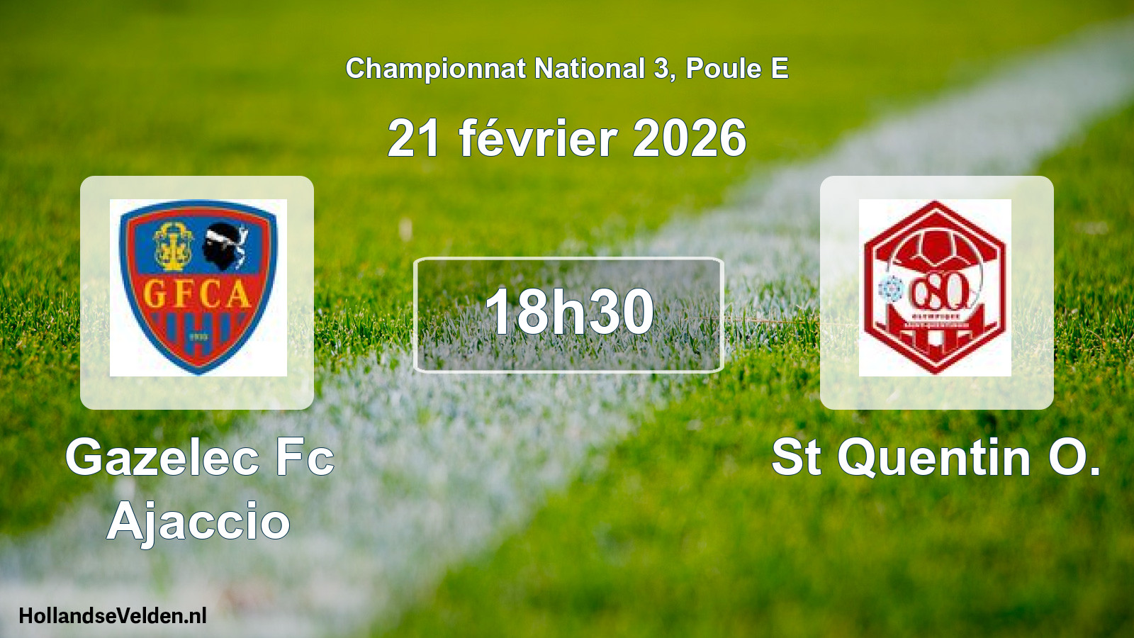 Scheduled Match: Gazelec Fc Ajaccio - St Quentin O. (21 February 2026)