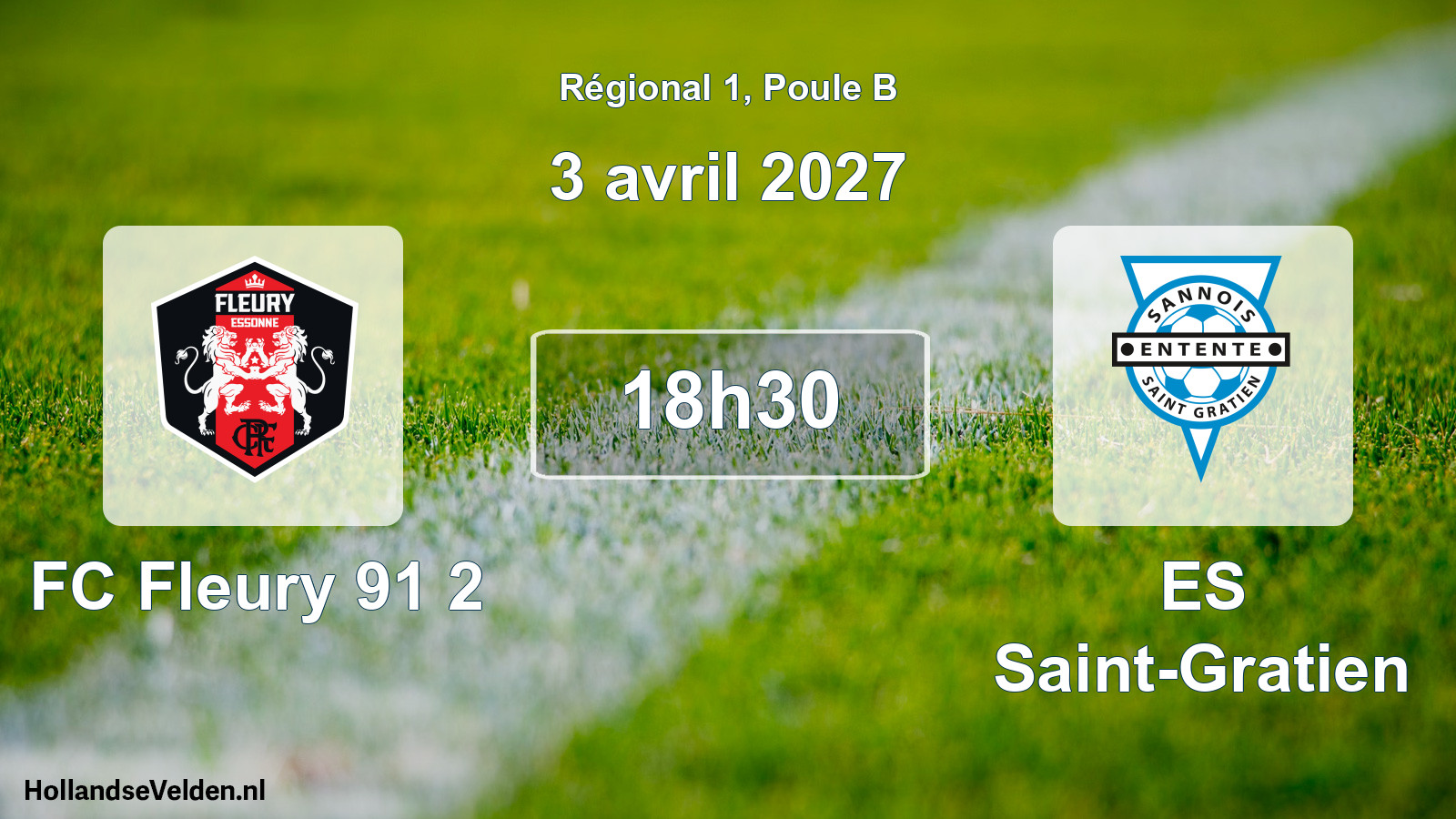 Geplande wedstrijd: FC Fleury 91 2 - ES Saint-Gratien (3 april 2027)
