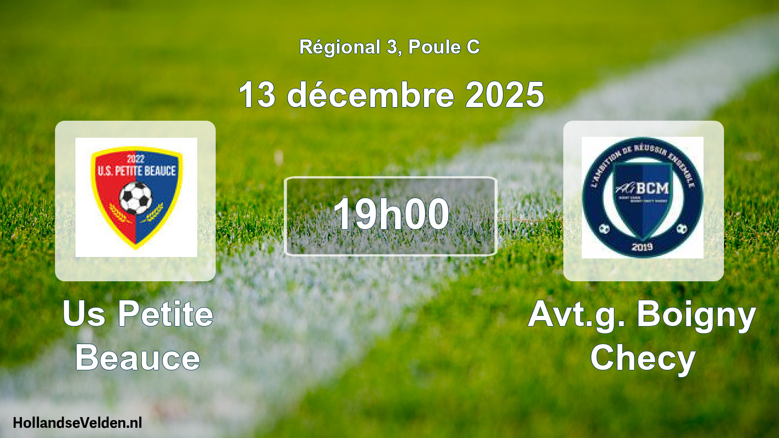 Scheduled Match: Us Petite Beauce - Avt.g. Boigny Checy (13 December 2025)