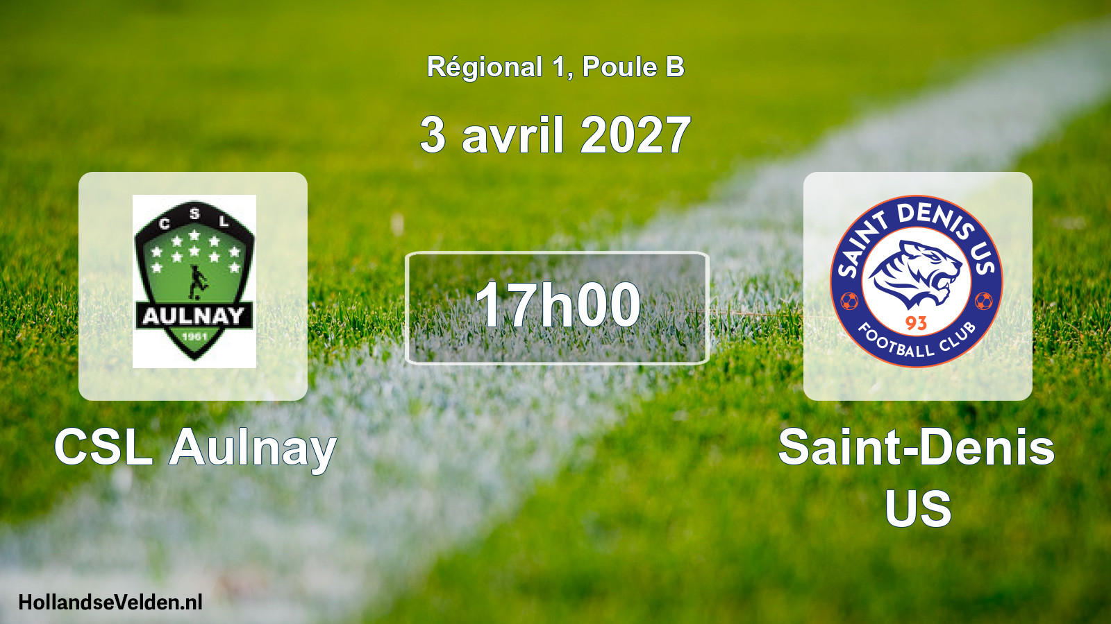 Geplande wedstrijd: CSL Aulnay - Saint-Denis US (3 april 2027)