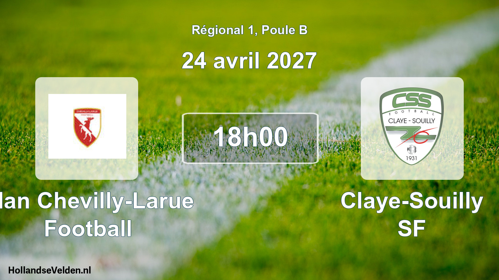 Scheduled Match: Elan Chevilly-Larue Football - Claye-Souilly SF (24 April 2027)