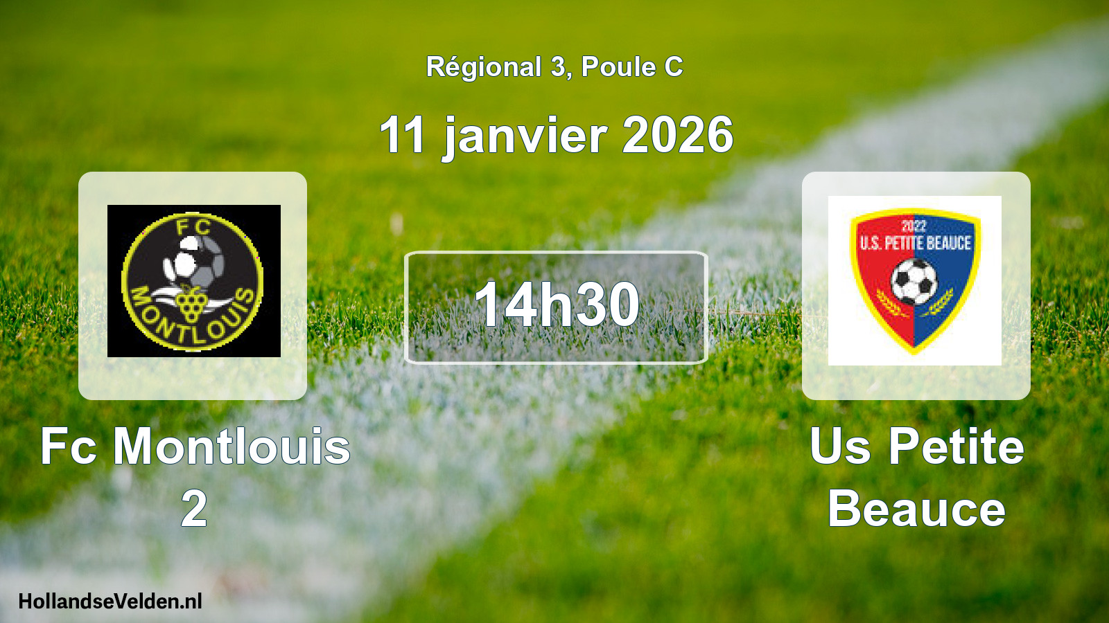 Scheduled Match: Fc Montlouis 2 - Us Petite Beauce (11 January 2026)