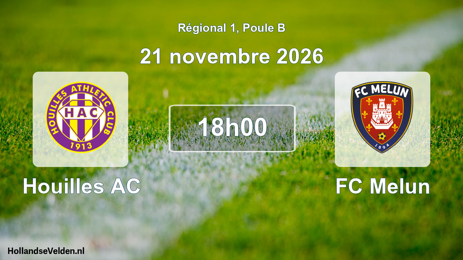 Match programmé: Houilles AC - FC Melun (21 novembre 2026)